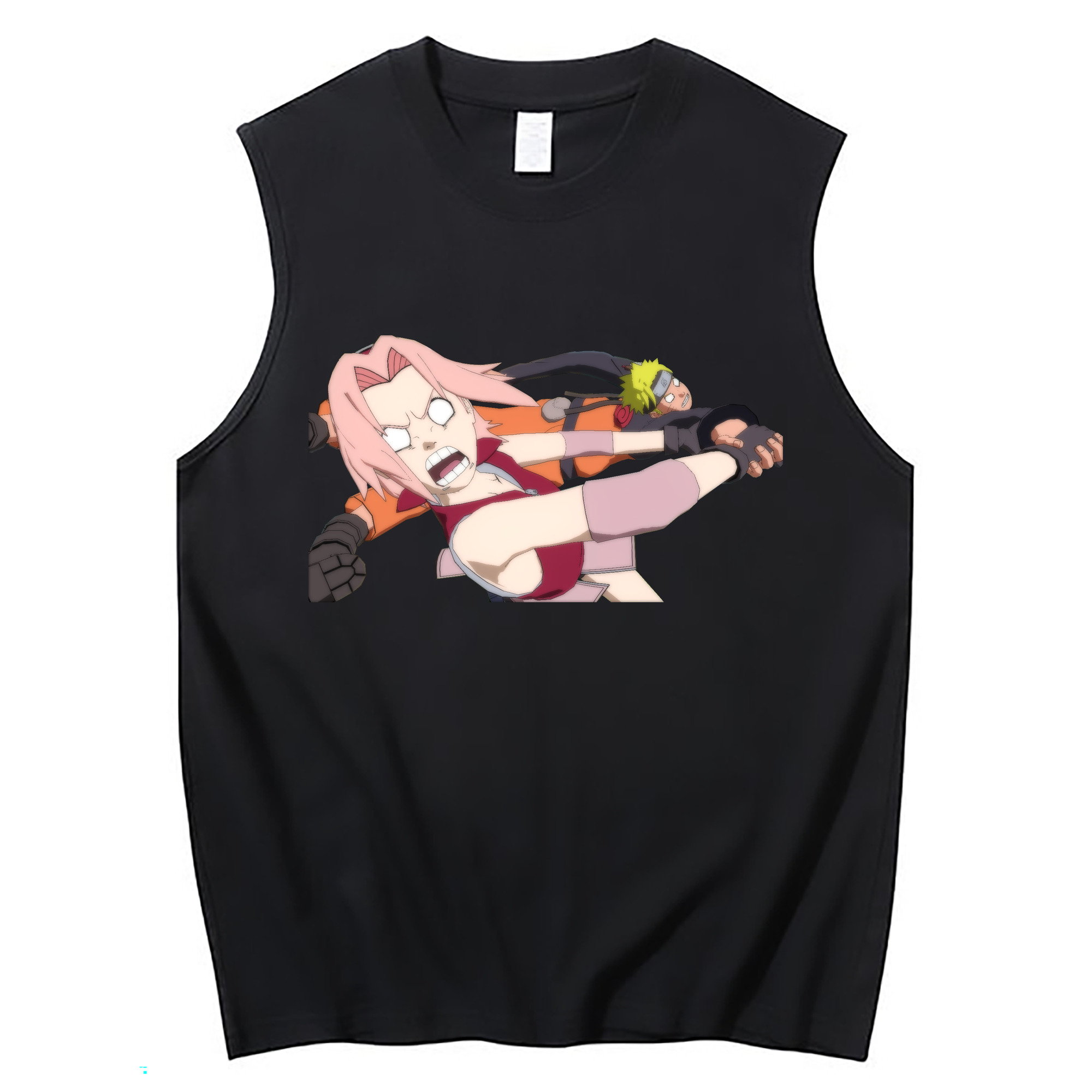 （画像用） NARUTO -ナルト- 春野サクラ Haruno Sakura コットン100％タンクトップ（フロントプリント）