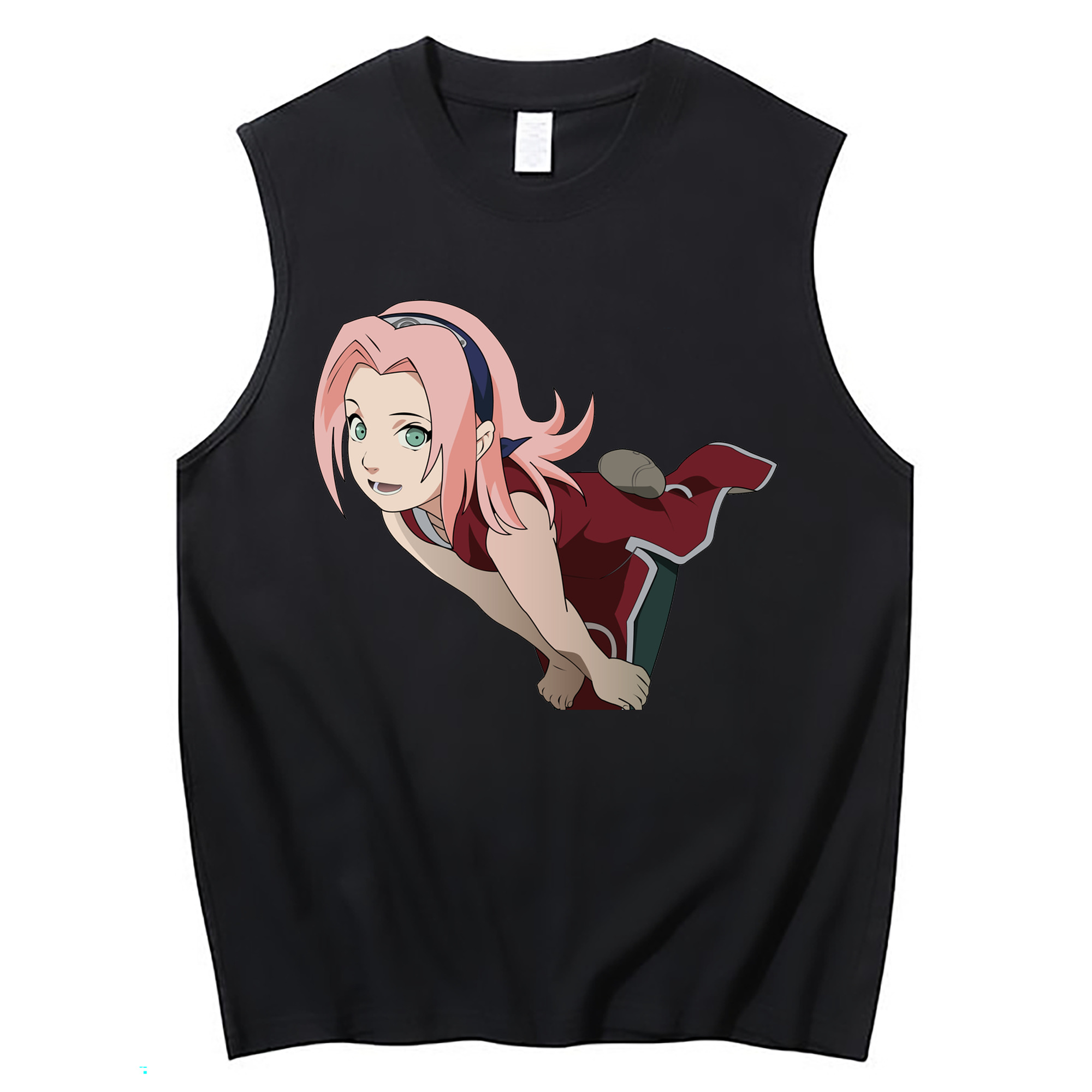 （画像用） NARUTO -ナルト- 春野サクラ Haruno Sakura コットン100％タンクトップ（フロントプリント）