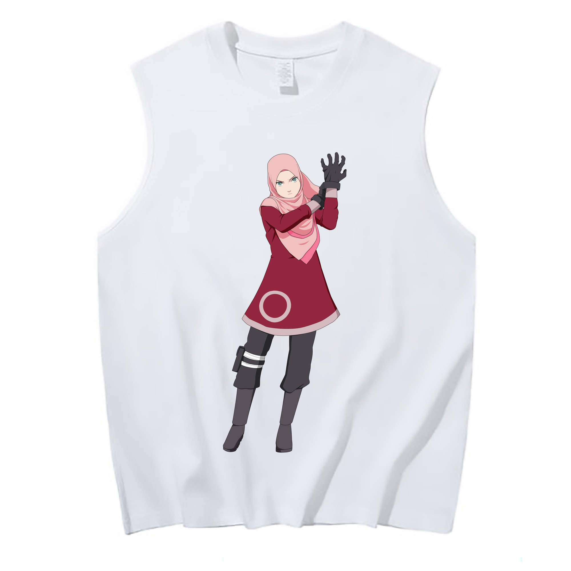 （画像用） NARUTO -ナルト- 春野サクラ Haruno Sakura コットン100％タンクトップ（フロントプリント）