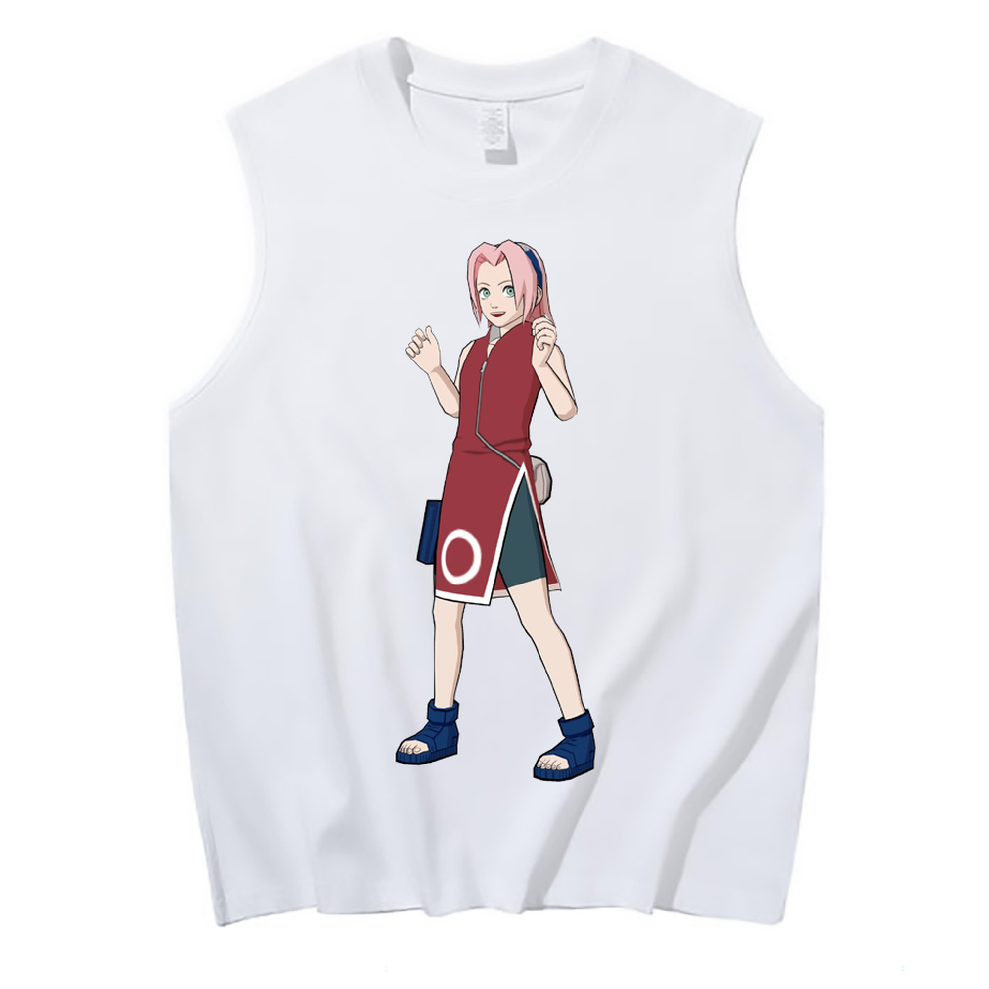 （画像用） NARUTO -ナルト- 春野サクラ Haruno Sakura コットン100％タンクトップ（フロントプリント）