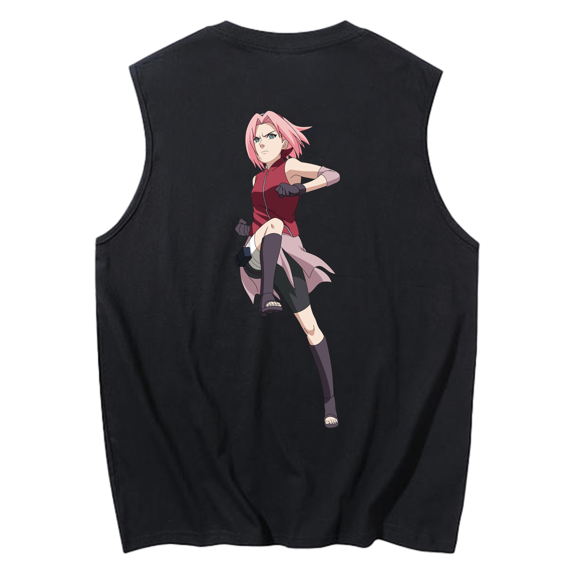 （画像用） NARUTO -ナルト- 春野サクラ Haruno Sakura コットン100％タンクトップ（背面プリント）