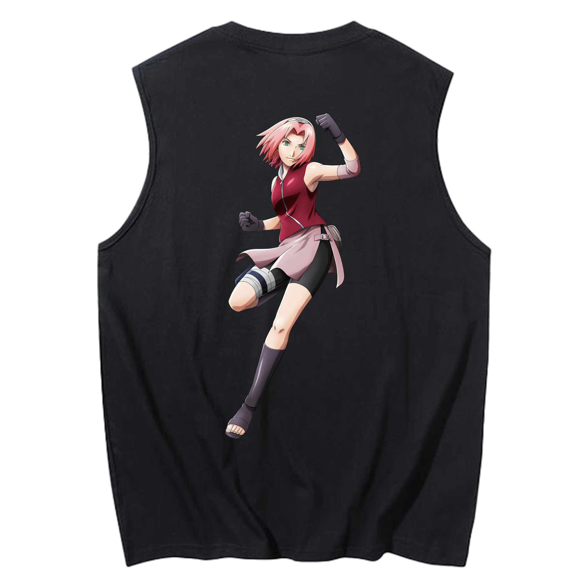 （画像用） NARUTO -ナルト- 春野サクラ Haruno Sakura コットン100％タンクトップ（背面プリント）