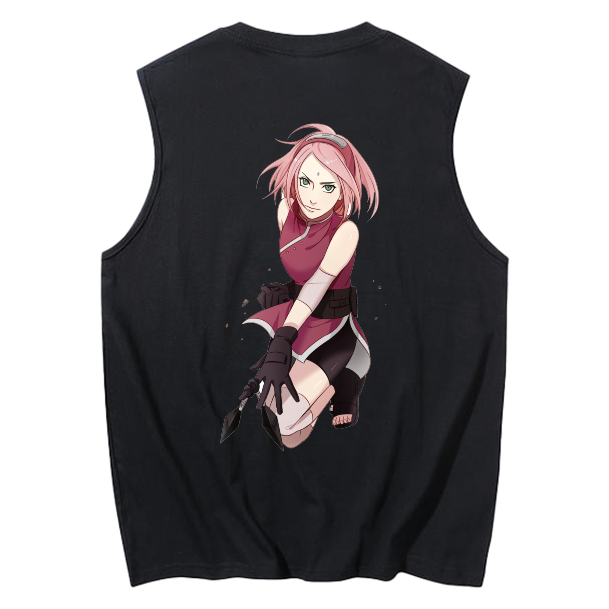 （画像用） NARUTO -ナルト- 春野サクラ Haruno Sakura コットン100％タンクトップ（背面プリント）