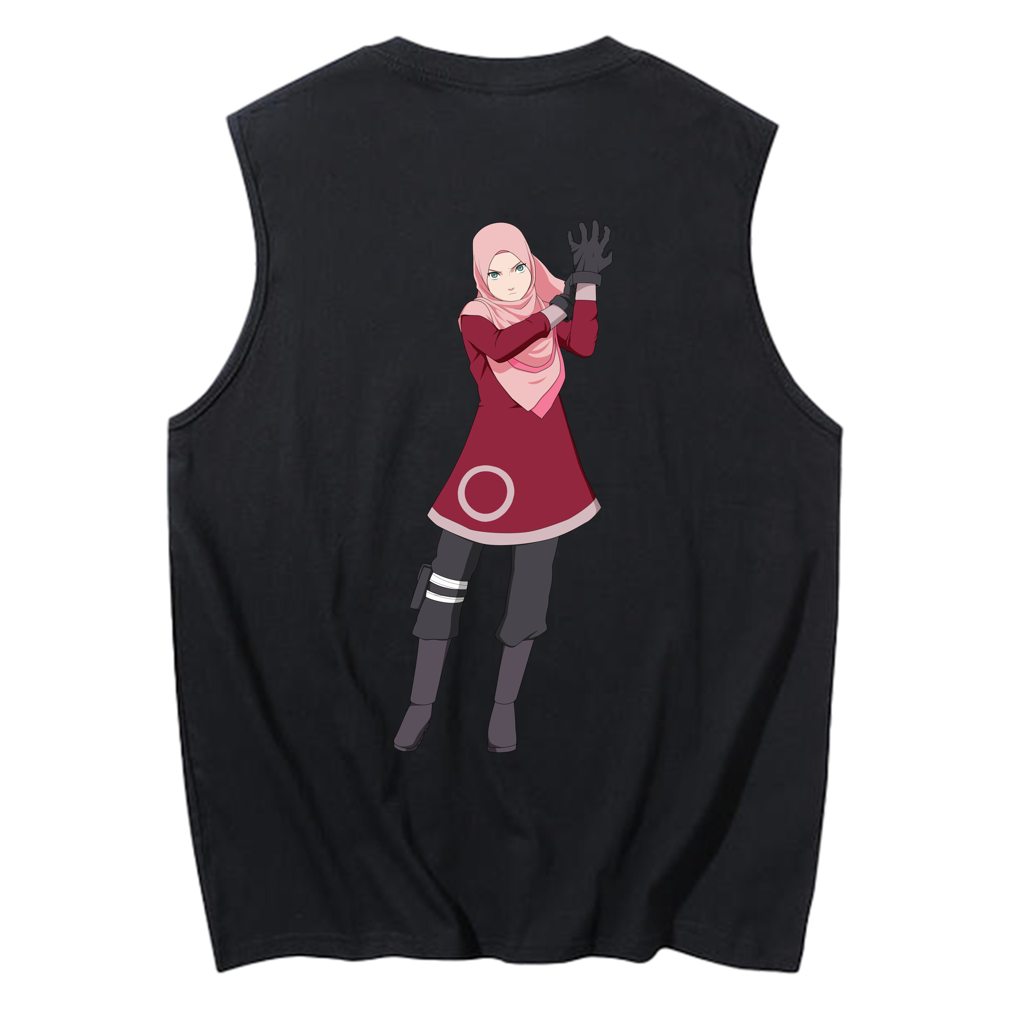 （画像用） NARUTO -ナルト- 春野サクラ Haruno Sakura コットン100％タンクトップ（背面プリント）