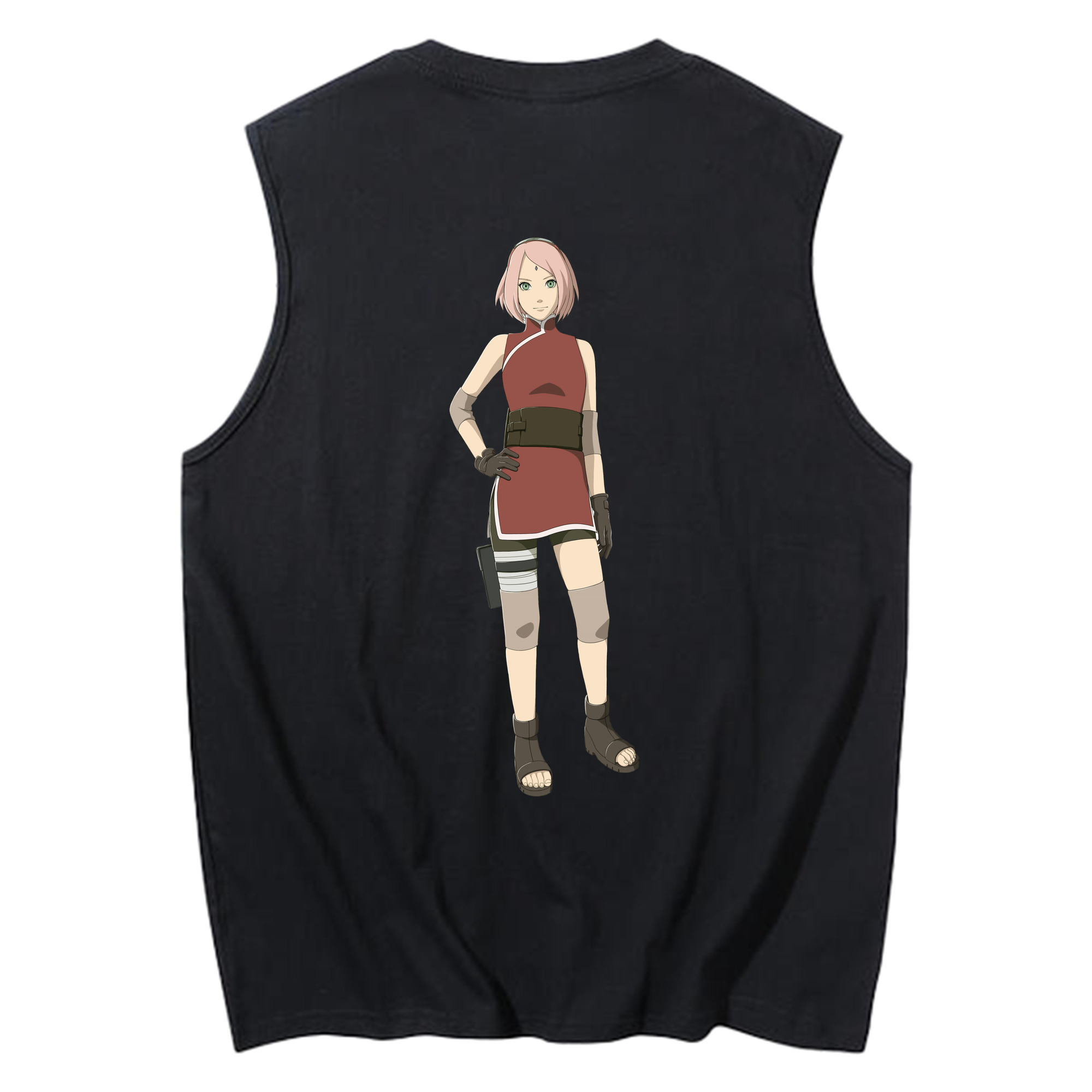 （画像用） NARUTO -ナルト- 春野サクラ Haruno Sakura コットン100％タンクトップ（背面プリント）