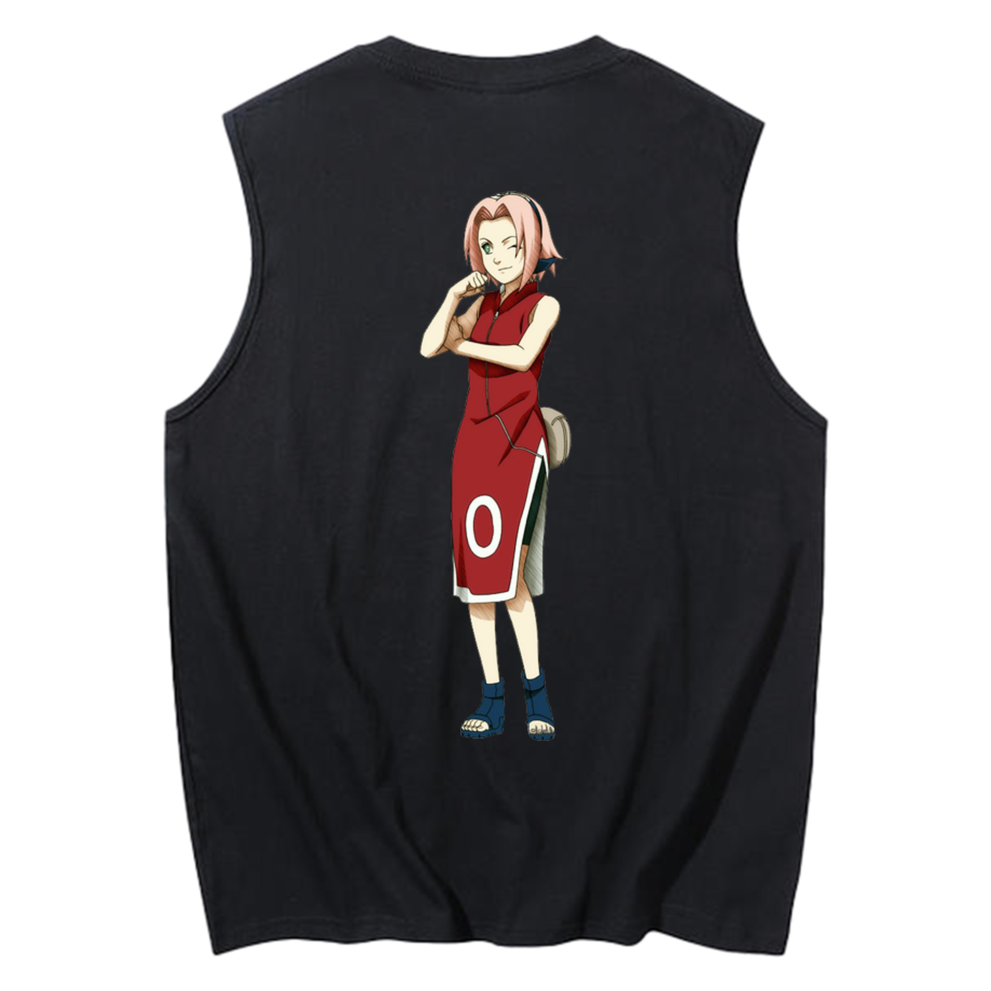 （画像用） NARUTO -ナルト- 春野サクラ Haruno Sakura コットン100％タンクトップ（背面プリント）