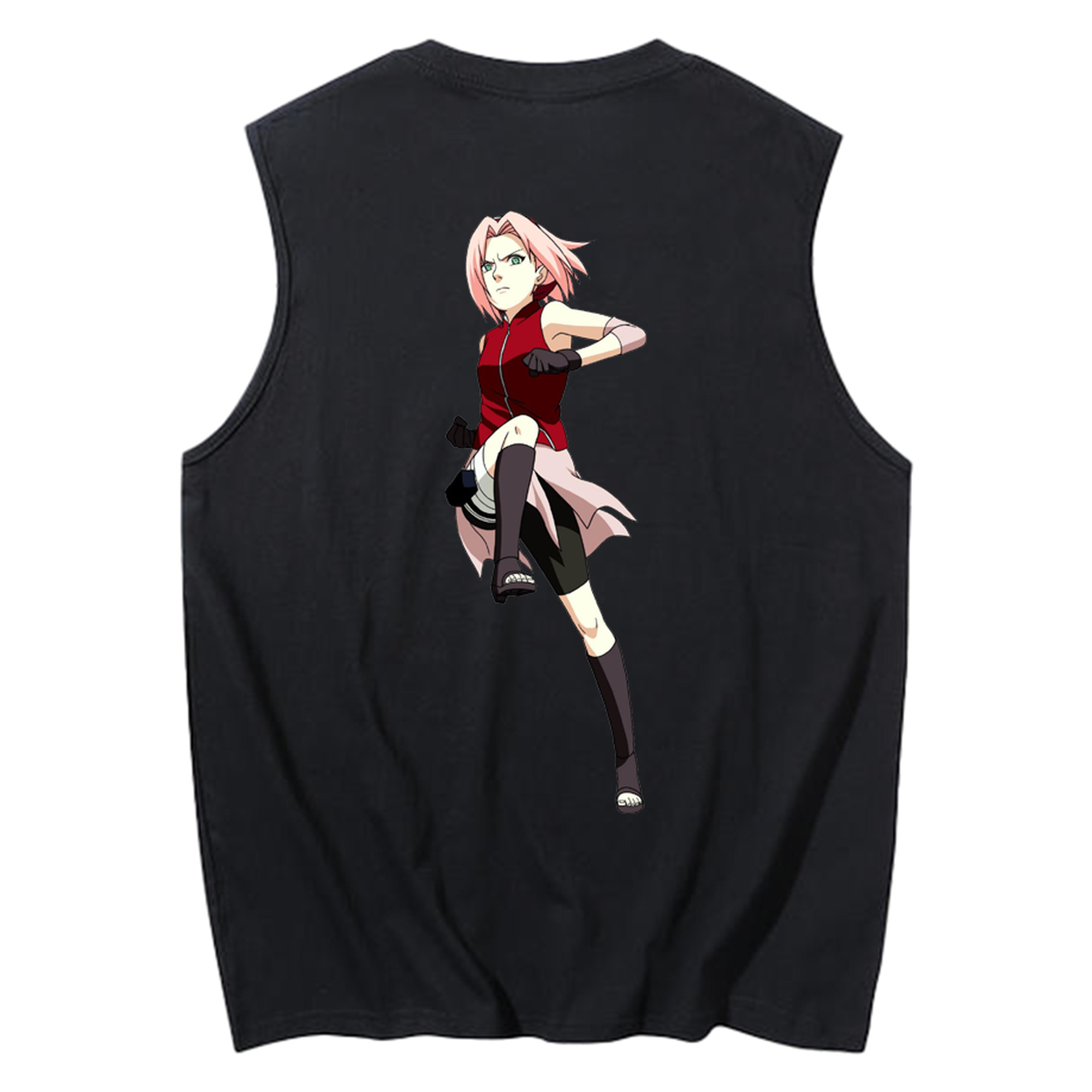 （画像用） NARUTO -ナルト- 春野サクラ Haruno Sakura コットン100％タンクトップ（背面プリント）