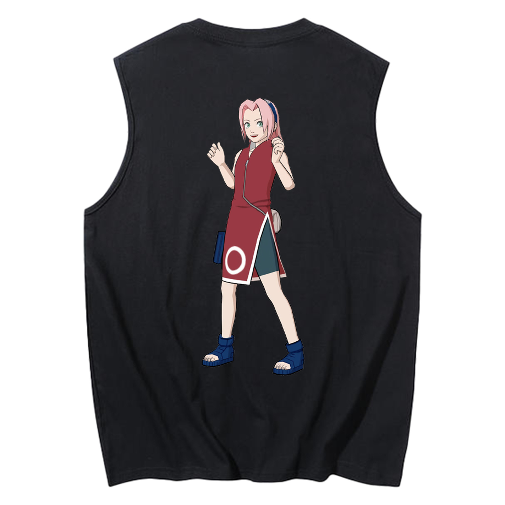 （画像用） NARUTO -ナルト- 春野サクラ Haruno Sakura コットン100％タンクトップ（背面プリント）