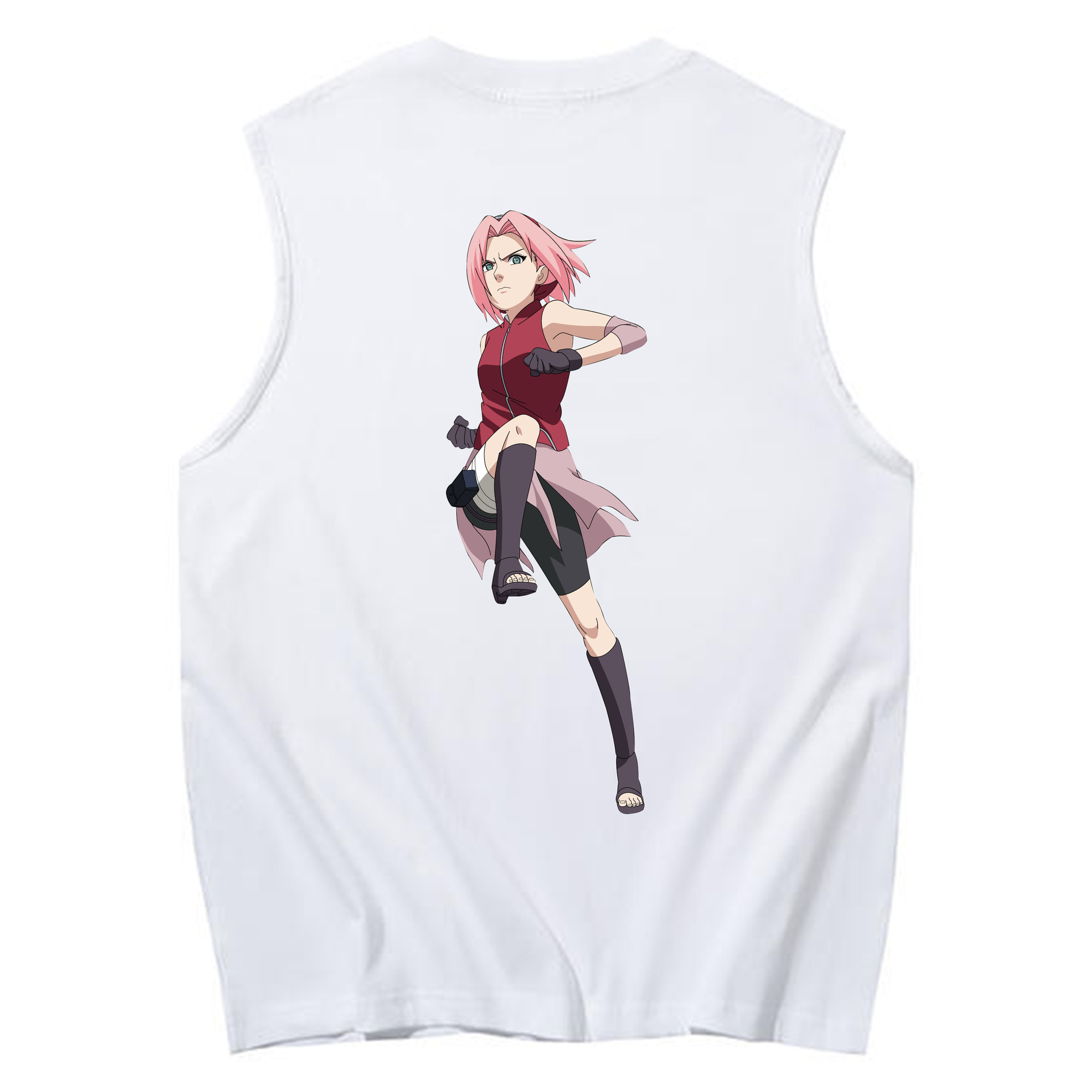 （画像用） NARUTO -ナルト- 春野サクラ Haruno Sakura コットン100％タンクトップ（背面プリント）