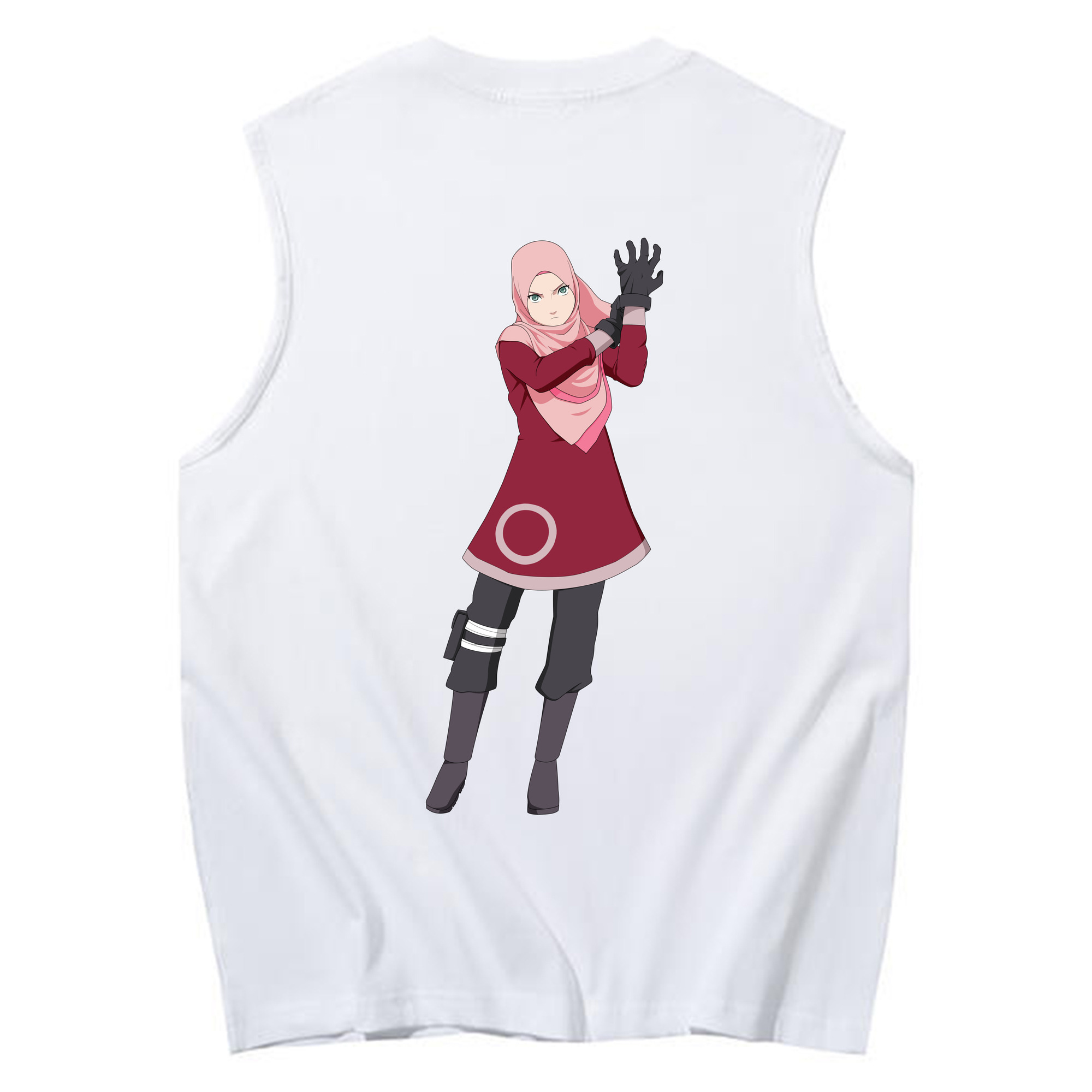 （画像用） NARUTO -ナルト- 春野サクラ Haruno Sakura コットン100％タンクトップ（背面プリント）