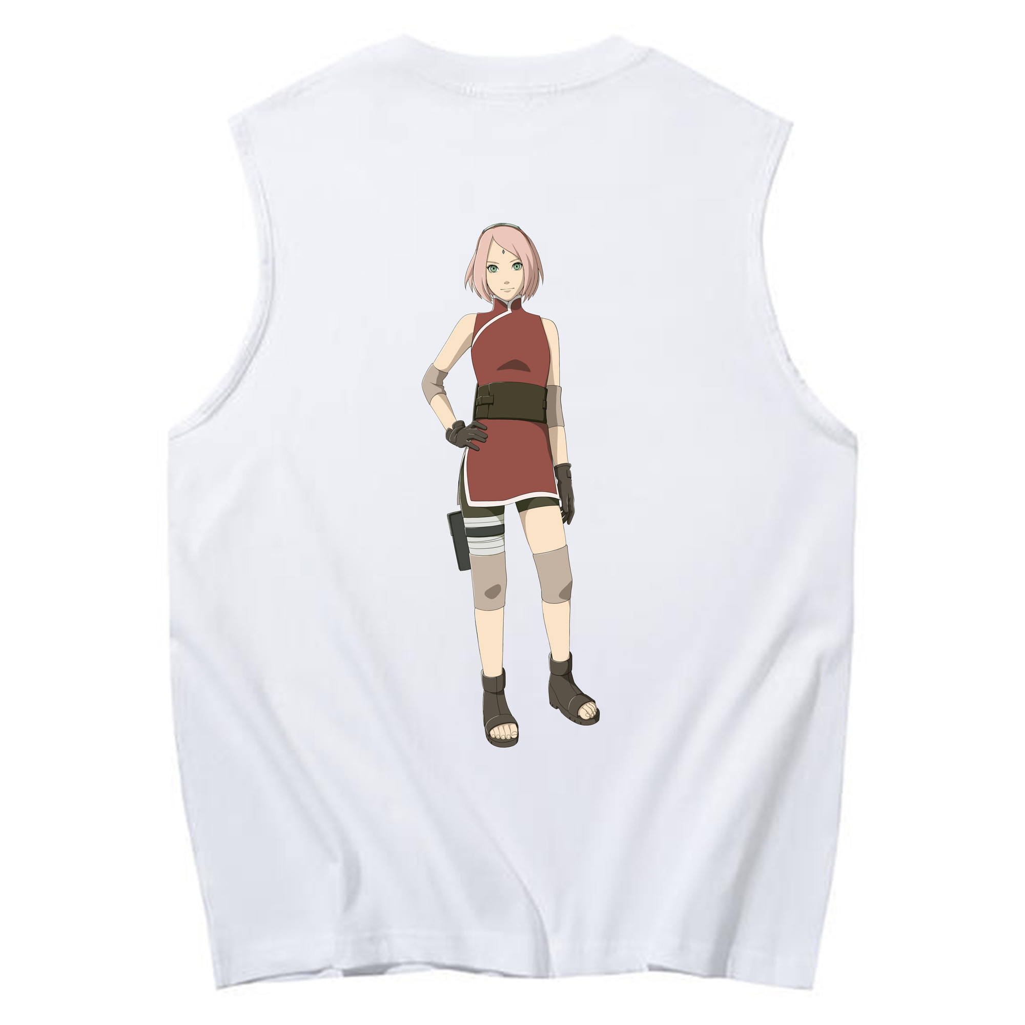 （画像用） NARUTO -ナルト- 春野サクラ Haruno Sakura コットン100％タンクトップ（背面プリント）