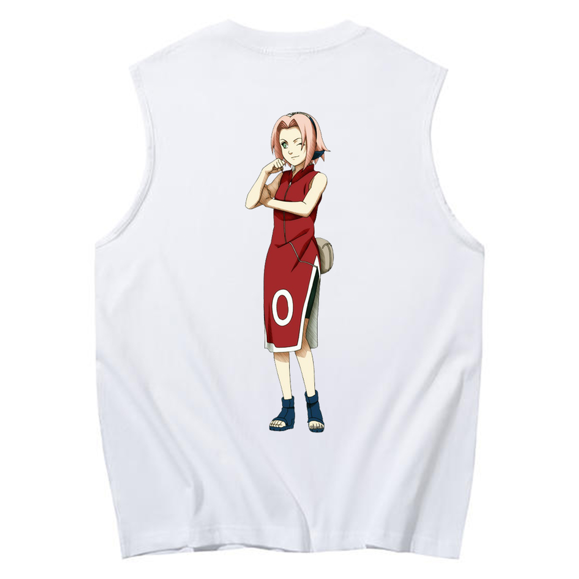 （画像用） NARUTO -ナルト- 春野サクラ Haruno Sakura コットン100％タンクトップ（背面プリント）