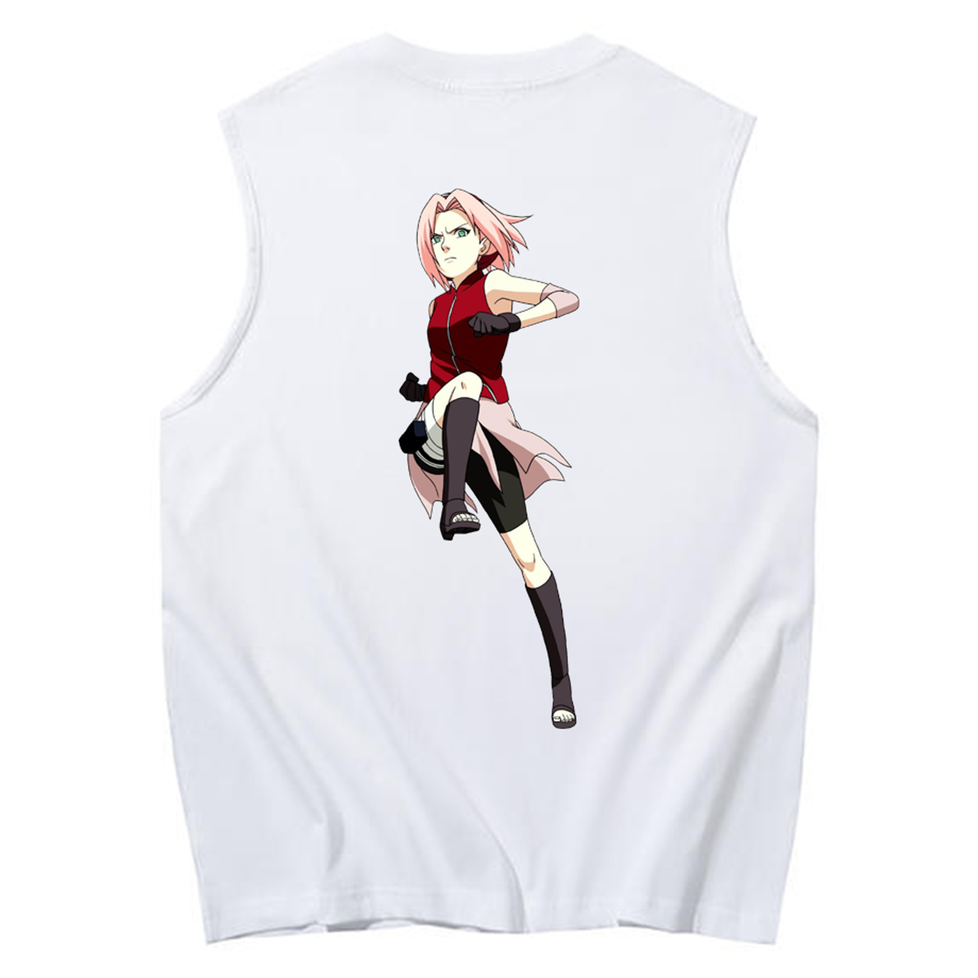 （画像用） NARUTO -ナルト- 春野サクラ Haruno Sakura コットン100％タンクトップ（背面プリント）