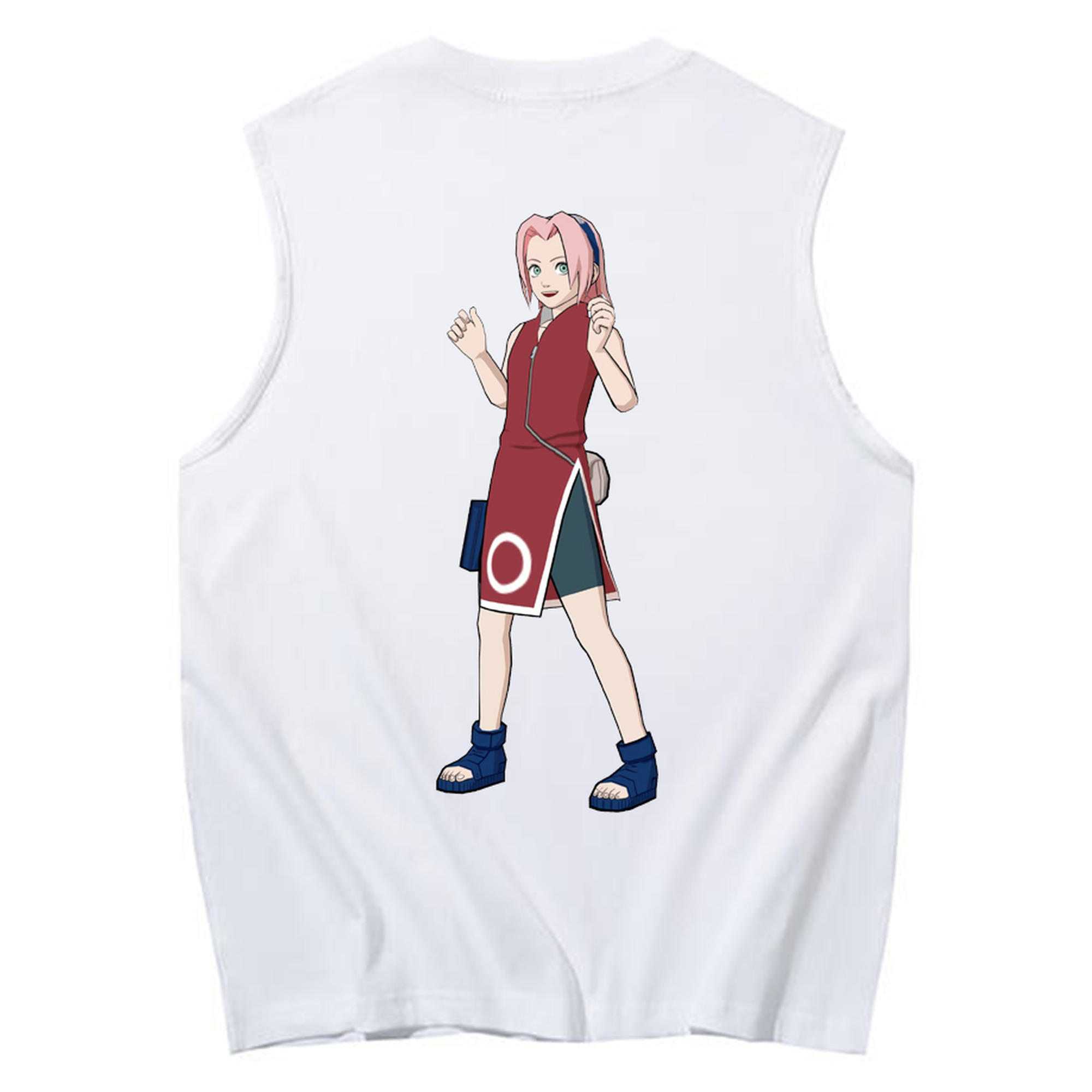 （画像用） NARUTO -ナルト- 春野サクラ Haruno Sakura コットン100％タンクトップ（背面プリント）