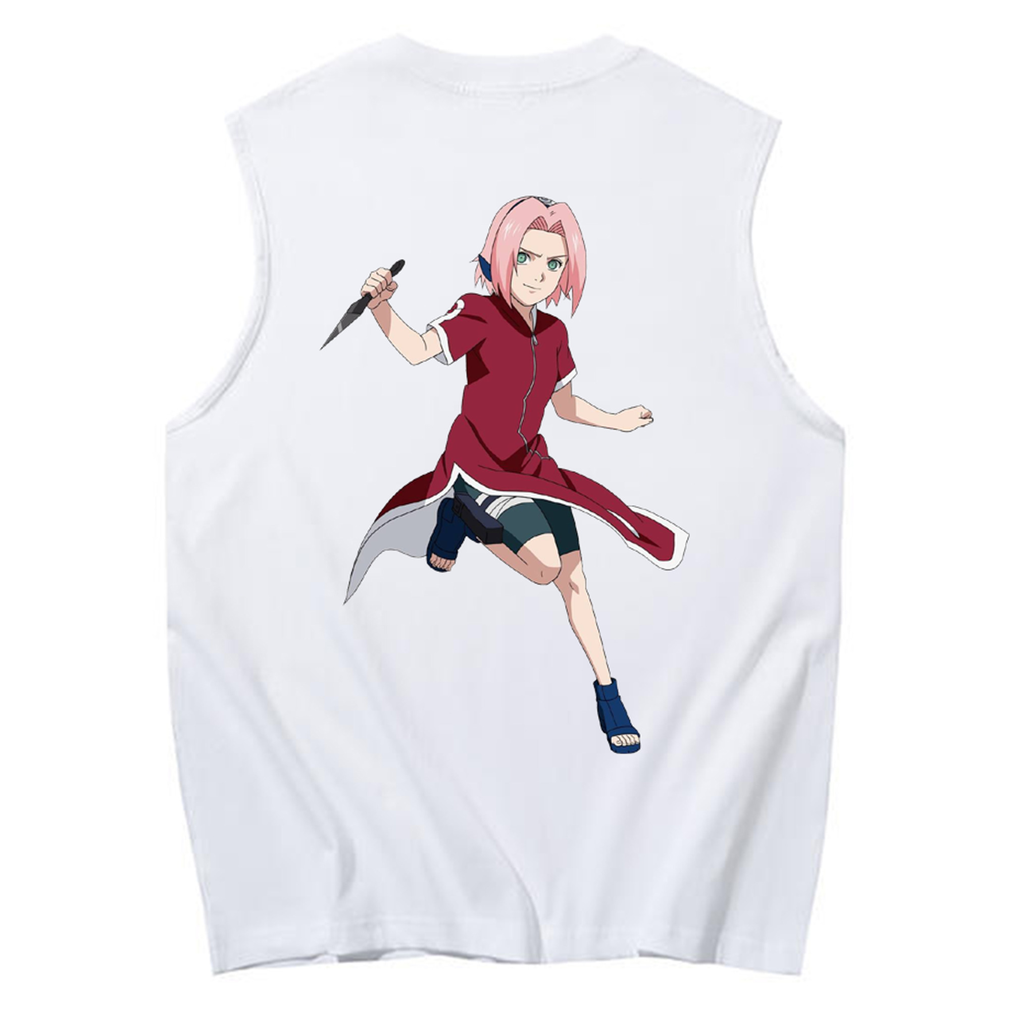 （画像用） NARUTO -ナルト- 春野サクラ Haruno Sakura コットン100％タンクトップ（背面プリント）