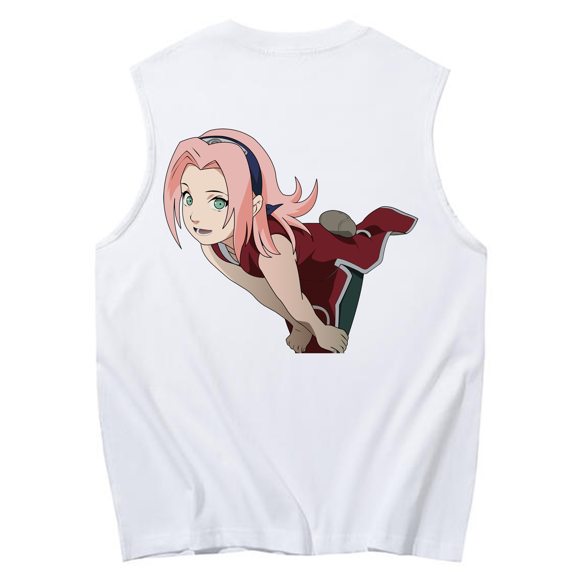 （画像用） NARUTO -ナルト- 春野サクラ Haruno Sakura コットン100％タンクトップ（背面プリント）