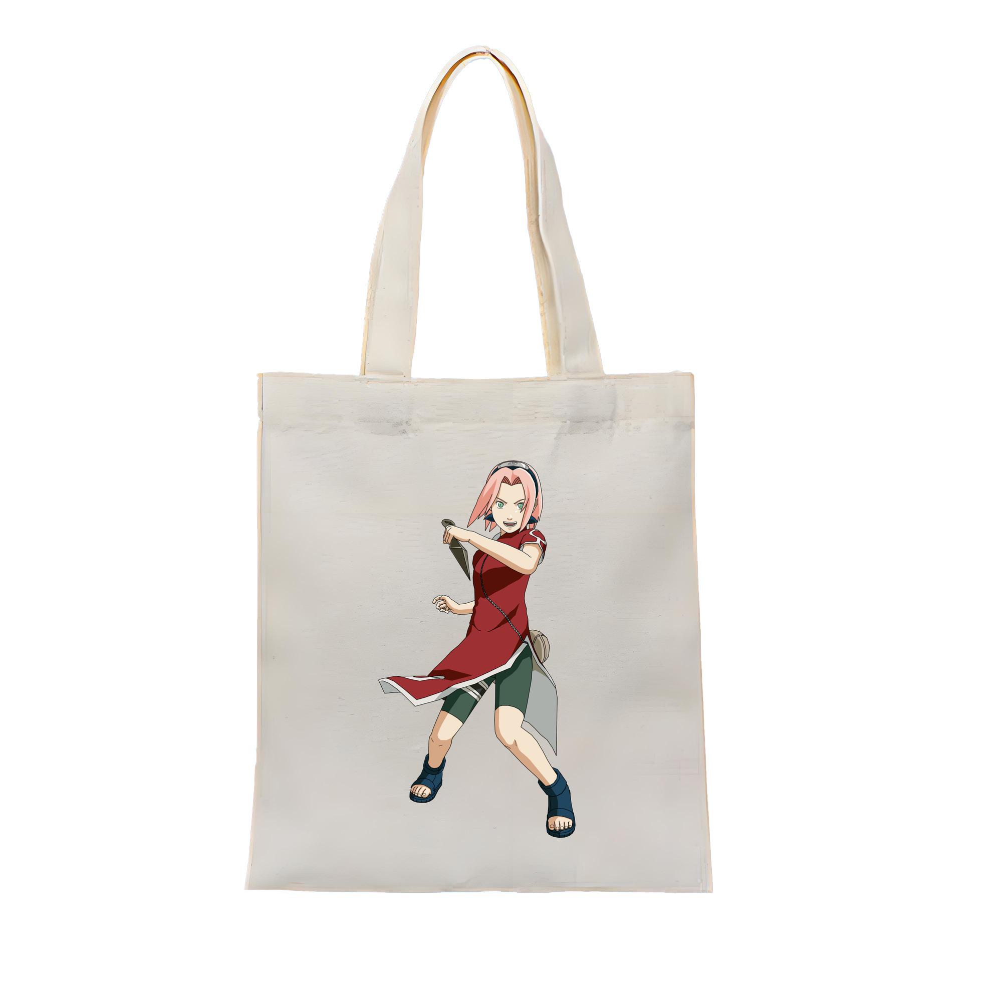 （画像用） NARUTO -ナルト- 春野サクラ Haruno Sakura 縦型キャンバス生地手提げバッグ　トートバッグ