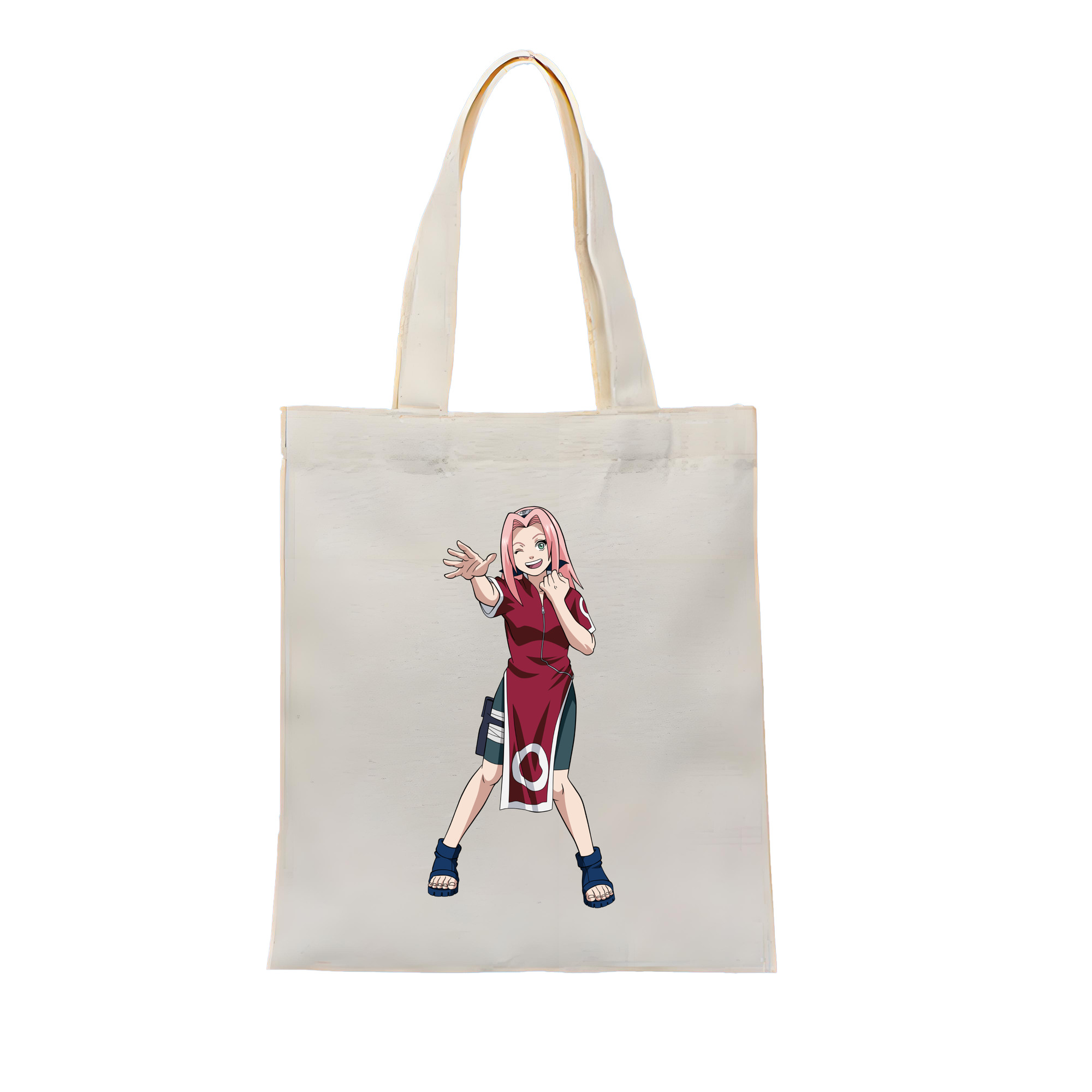 （画像用） NARUTO -ナルト- 春野サクラ Haruno Sakura 縦型キャンバス生地手提げバッグ　トートバッグ