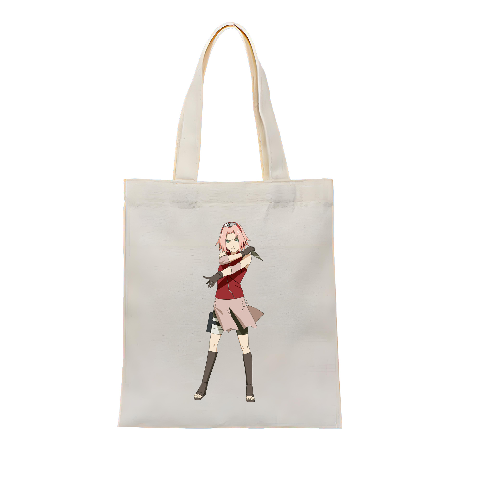 （画像用） NARUTO -ナルト- 春野サクラ Haruno Sakura 縦型キャンバス生地手提げバッグ　トートバッグ