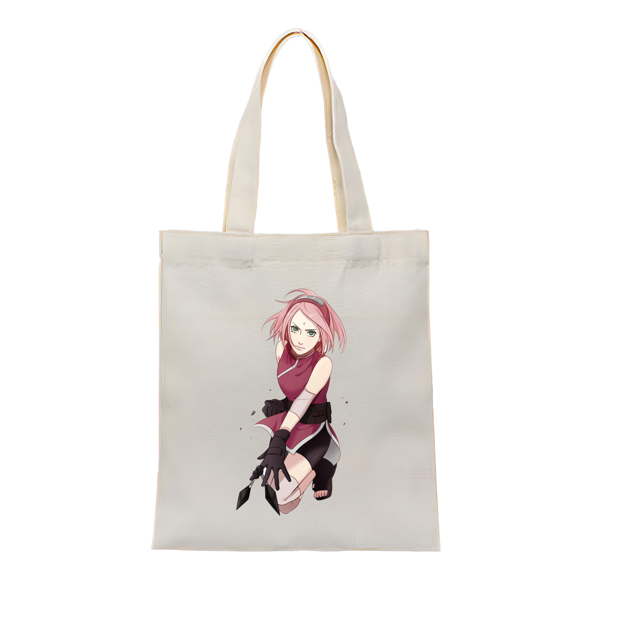 （画像用） NARUTO -ナルト- 春野サクラ Haruno Sakura 縦型キャンバス生地手提げバッグ　トートバッグ
