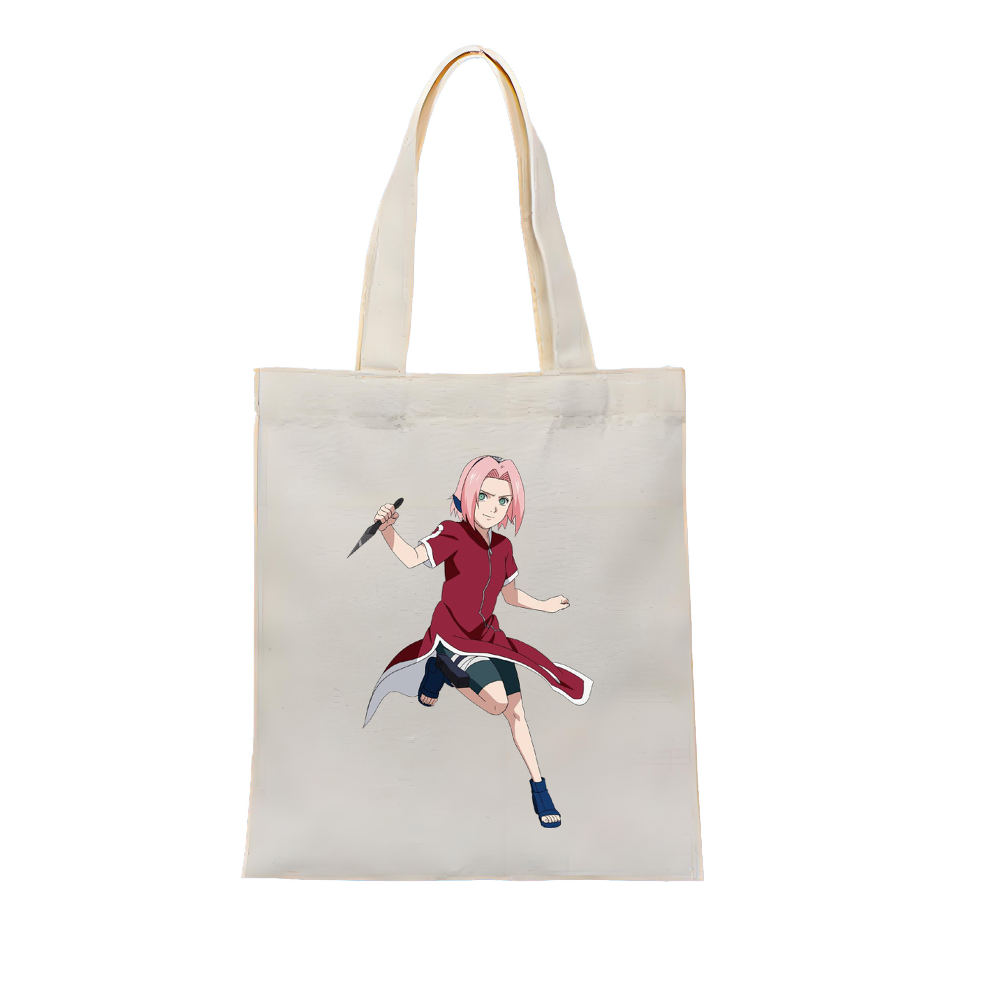 （画像用） NARUTO -ナルト- 春野サクラ Haruno Sakura 縦型キャンバス生地手提げバッグ　トートバッグ