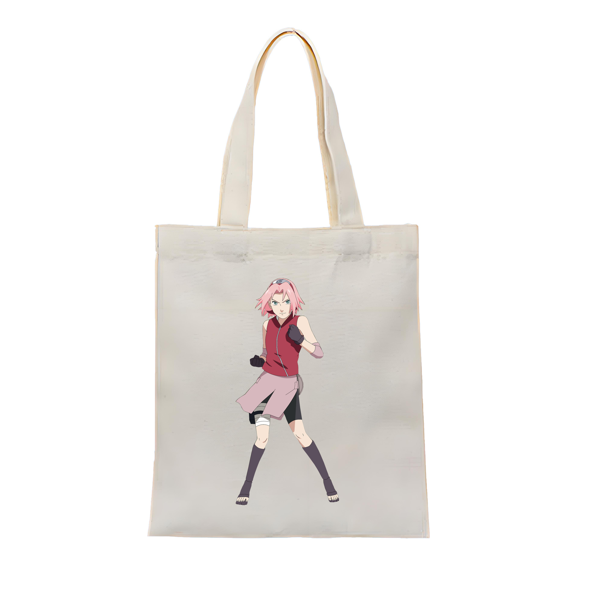 （画像用） NARUTO -ナルト- 春野サクラ Haruno Sakura 縦型キャンバス生地手提げバッグ　トートバッグ