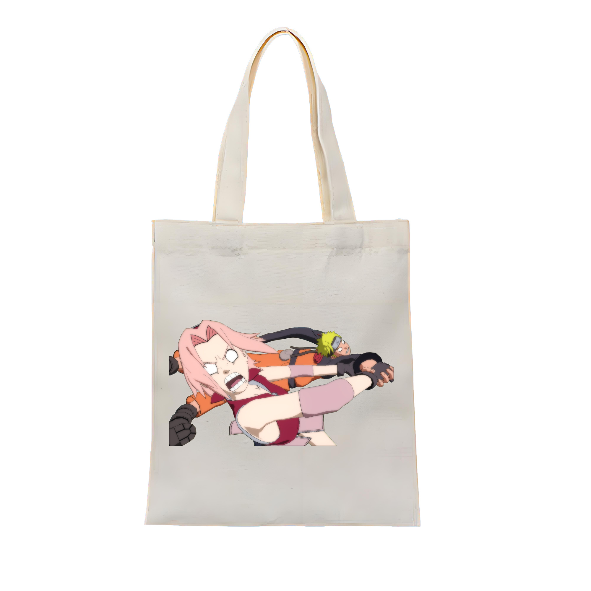 （画像用） NARUTO -ナルト- 春野サクラ Haruno Sakura 縦型キャンバス生地手提げバッグ　トートバッグ