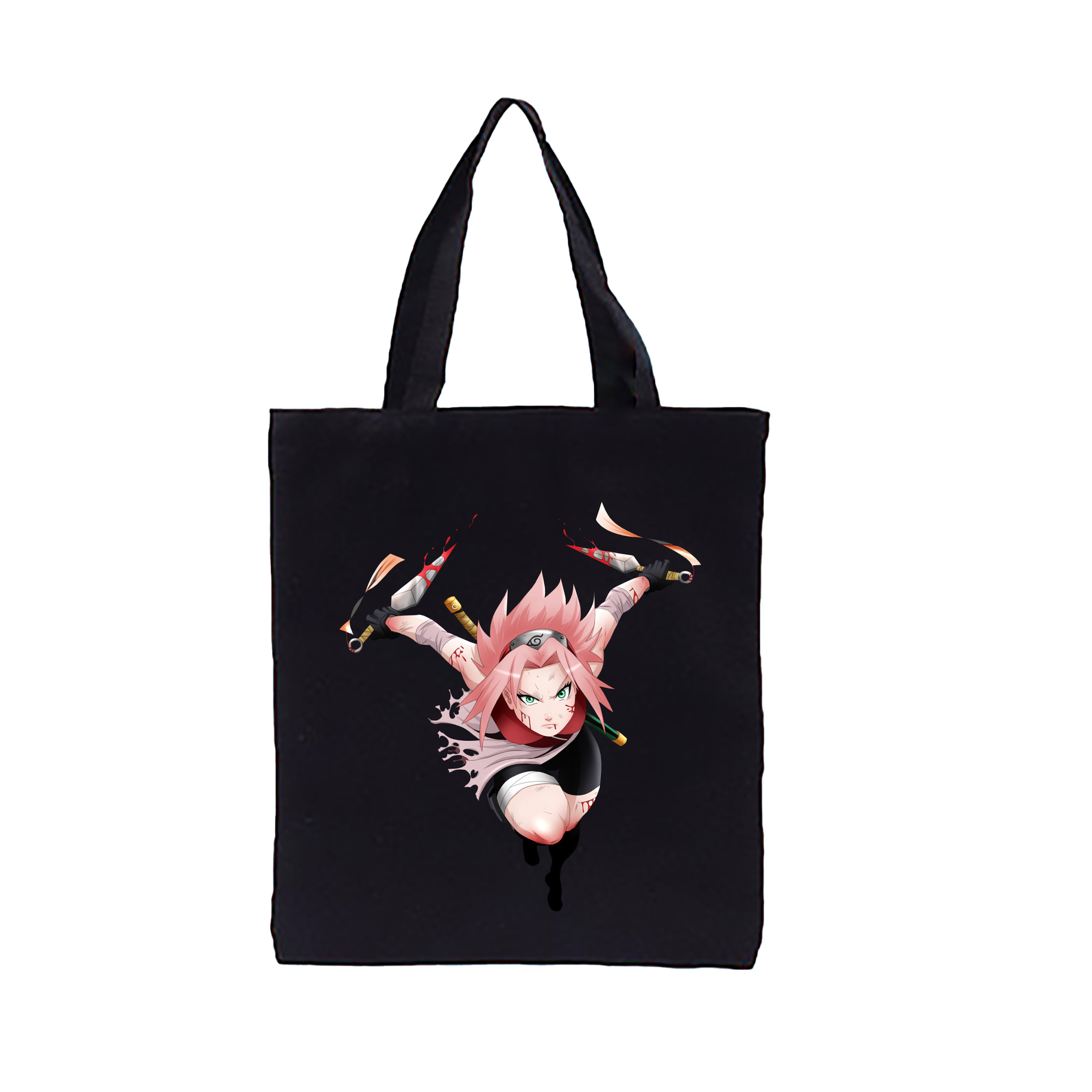 （画像用） NARUTO -ナルト- 春野サクラ Haruno Sakura 縦型キャンバス生地手提げバッグ　トートバッグ