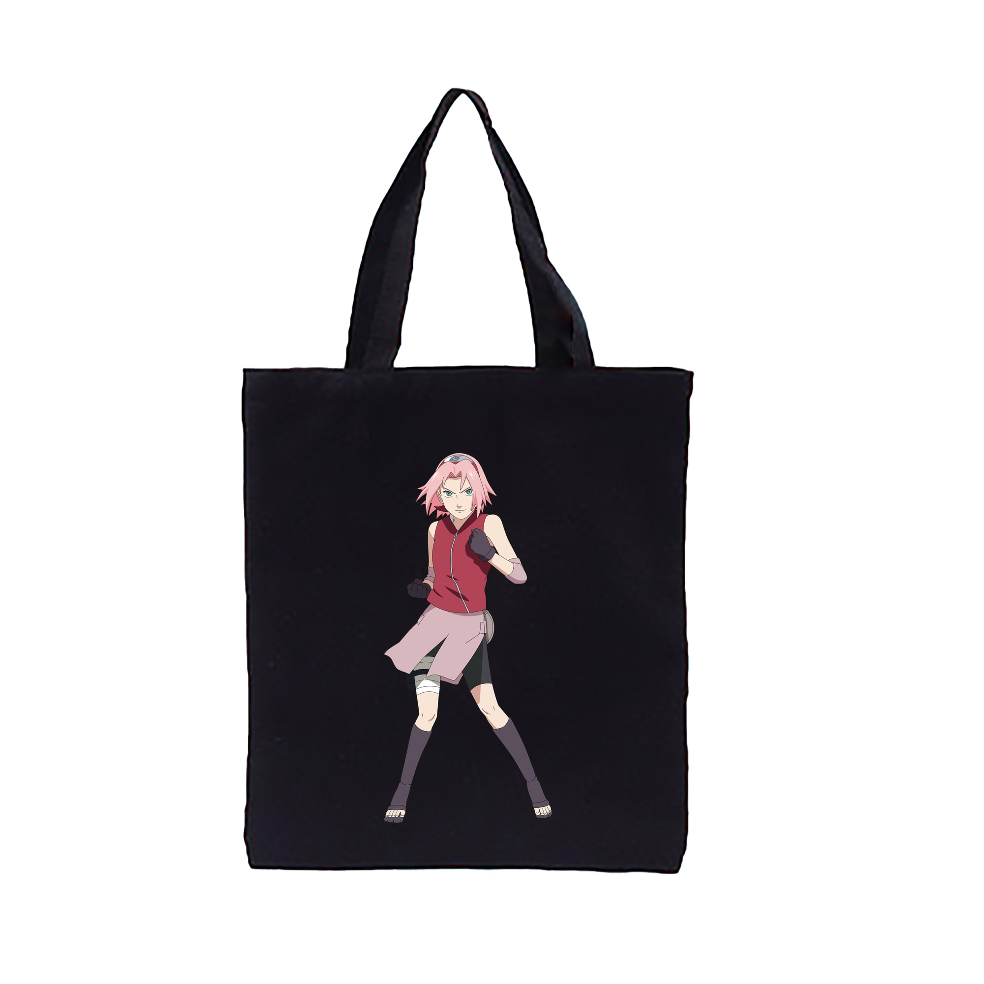 （画像用） NARUTO -ナルト- 春野サクラ Haruno Sakura 縦型キャンバス生地手提げバッグ　トートバッグ