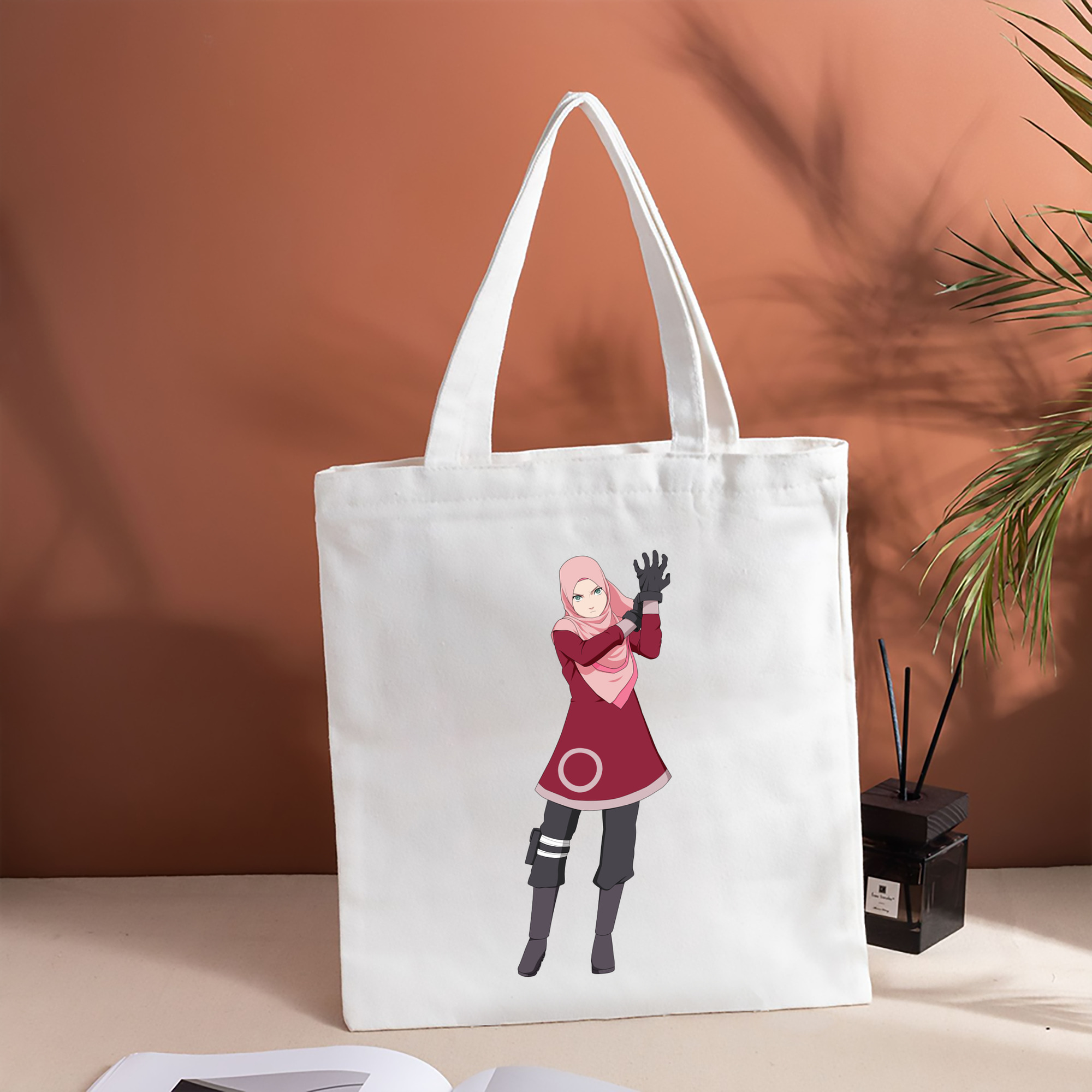 NARUTO -ナルト- 春野サクラ Haruno Sakura 縦型キャンバス生地手提げバッグ　トートバッグ