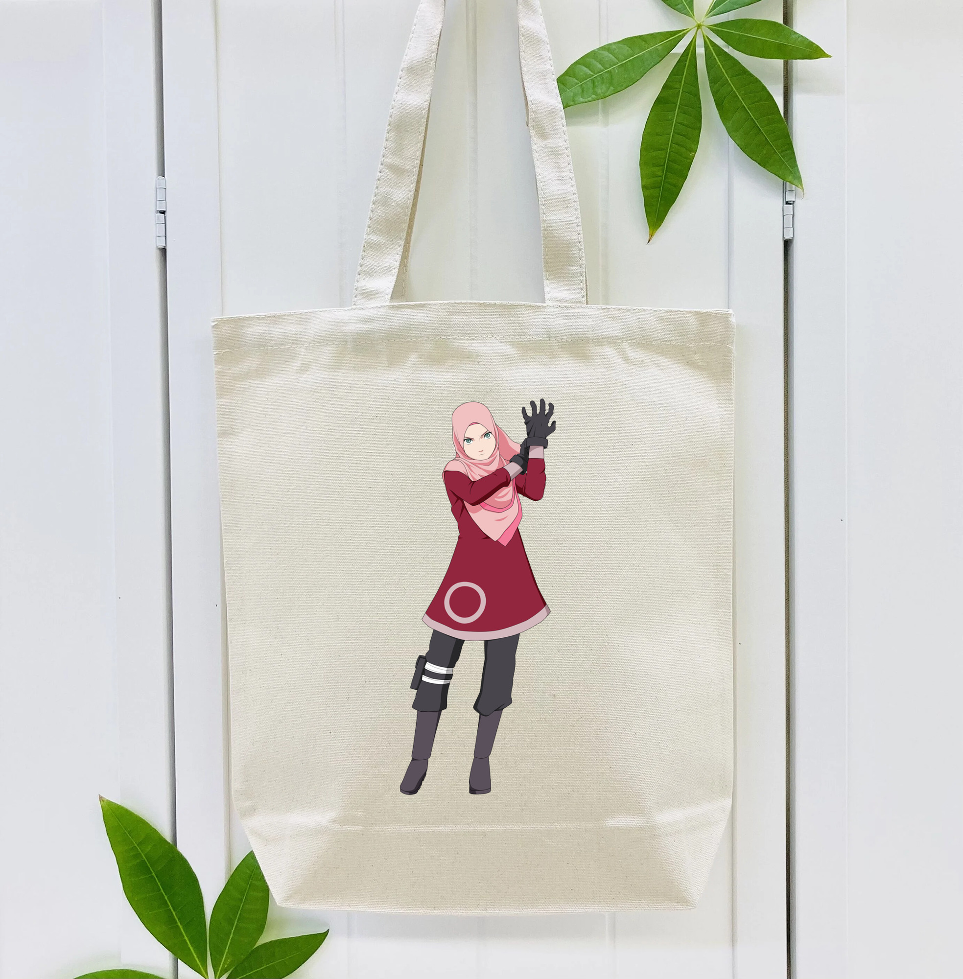 NARUTO -ナルト- 春野サクラ Haruno Sakura 縦型キャンバス生地手提げバッグ　トートバッグ