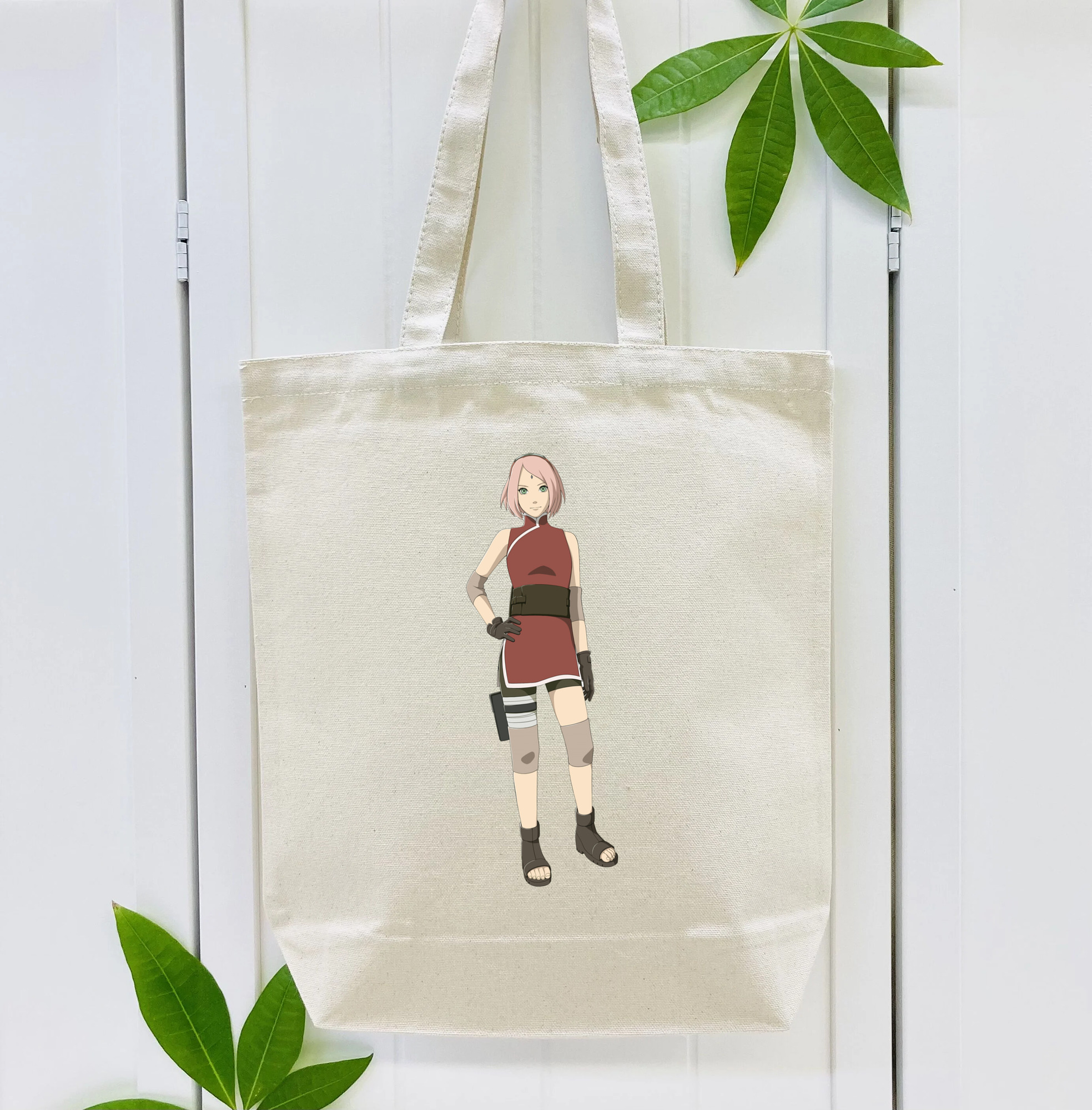 NARUTO -ナルト- 春野サクラ Haruno Sakura 縦型キャンバス生地手提げバッグ　トートバッグ