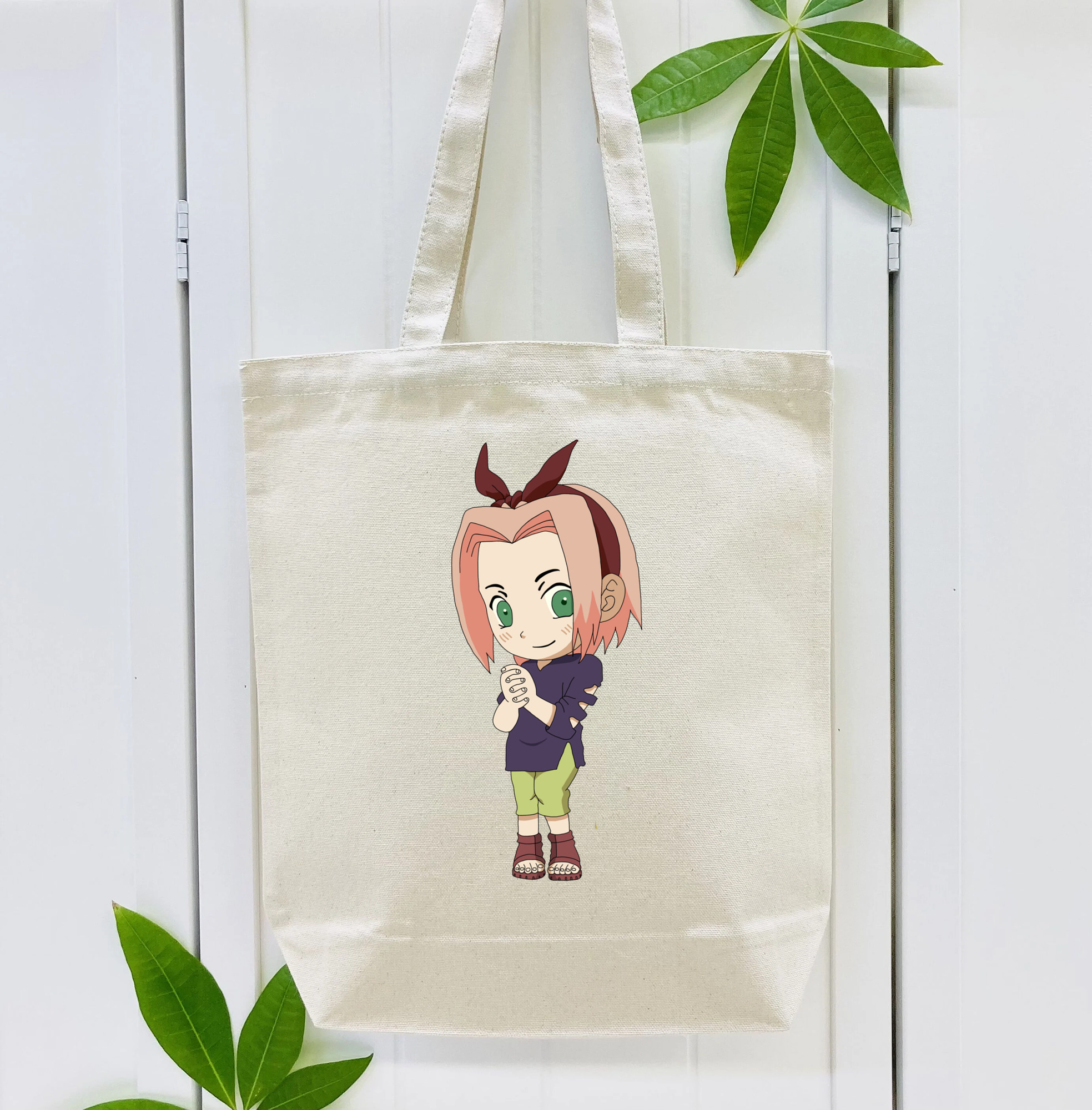NARUTO -ナルト- 春野サクラ Haruno Sakura 縦型キャンバス生地手提げバッグ　トートバッグ