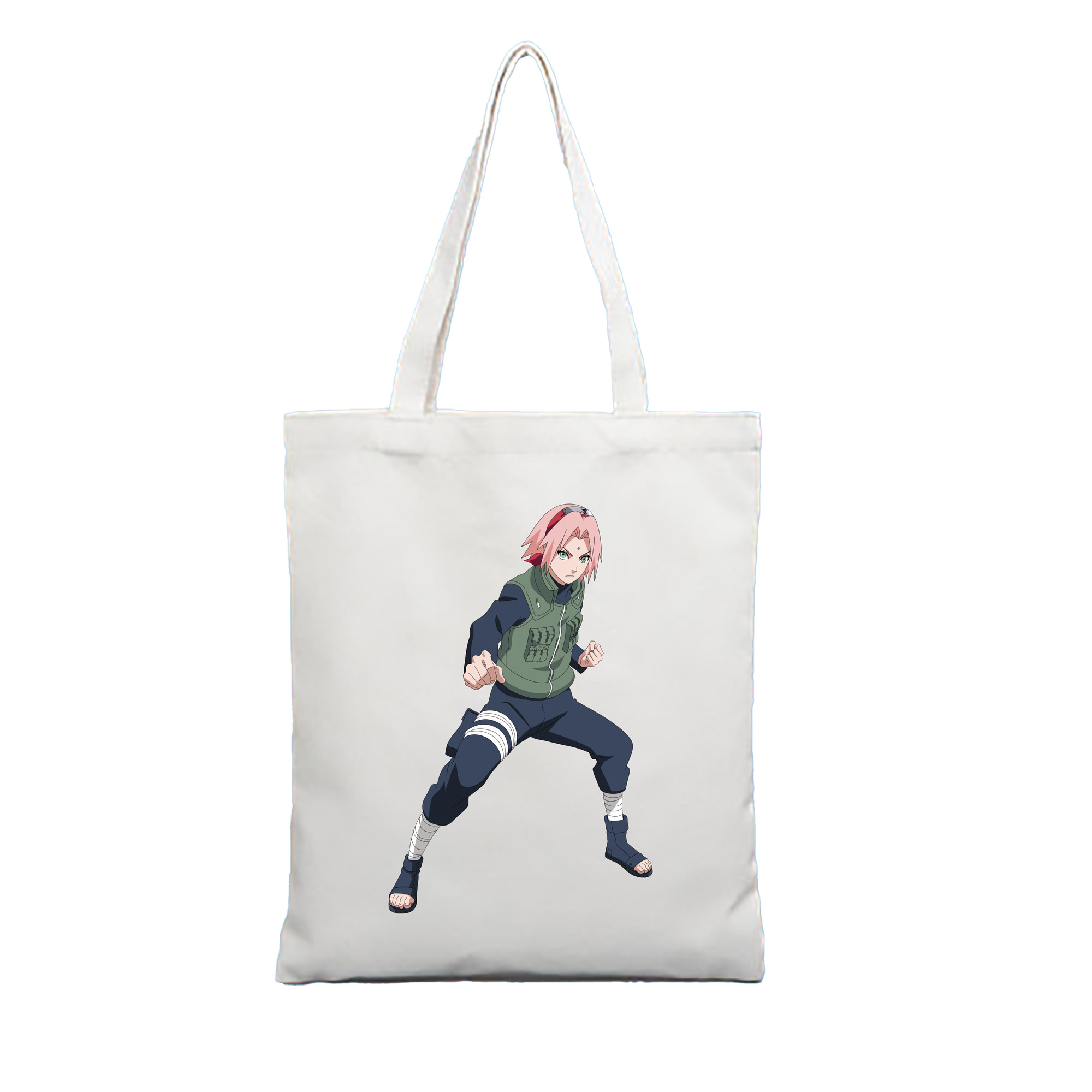 （画像用） NARUTO -ナルト- 春野サクラ Haruno Sakura 縦型キャンバス生地手提げバッグ　トートバッグ