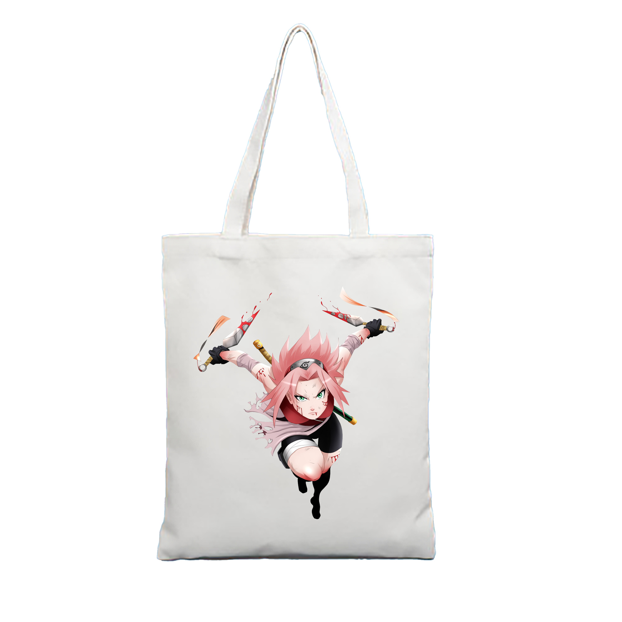 （画像用） NARUTO -ナルト- 春野サクラ Haruno Sakura 縦型キャンバス生地手提げバッグ　トートバッグ