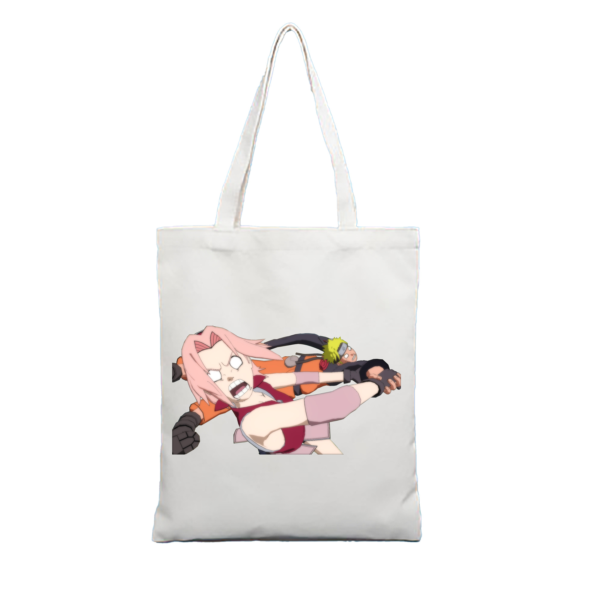 （画像用） NARUTO -ナルト- 春野サクラ Haruno Sakura 縦型キャンバス生地手提げバッグ　トートバッグ