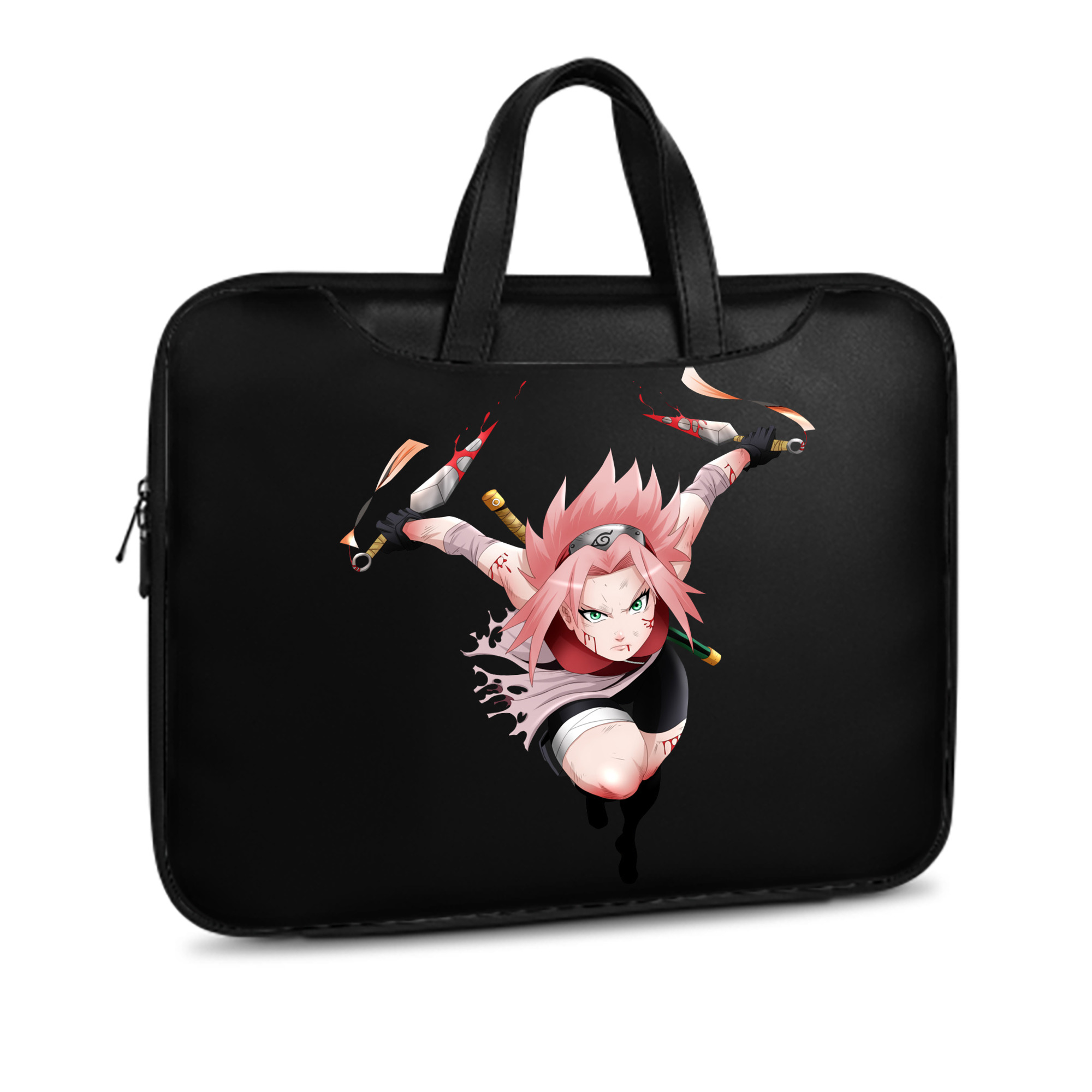 （画像用） NARUTO -ナルト- 春野サクラ Haruno Sakura レザーラップトップバッグ　ノートパソコンケース