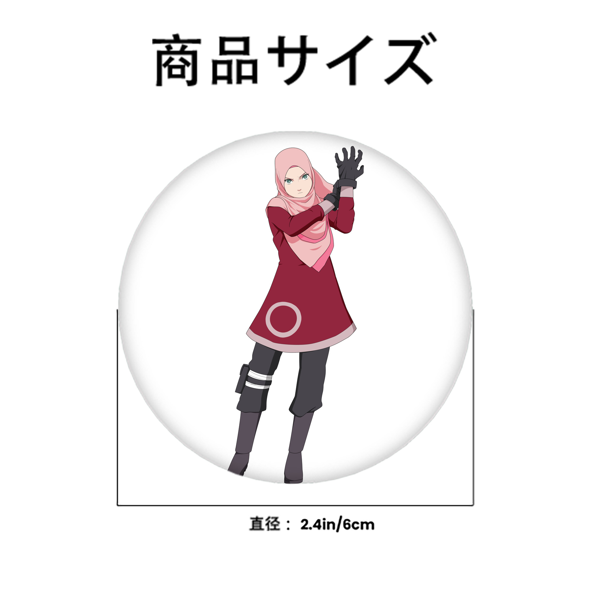NARUTO -ナルト- 春野サクラ Haruno Sakura 6cm 缶バッジ 複数セット