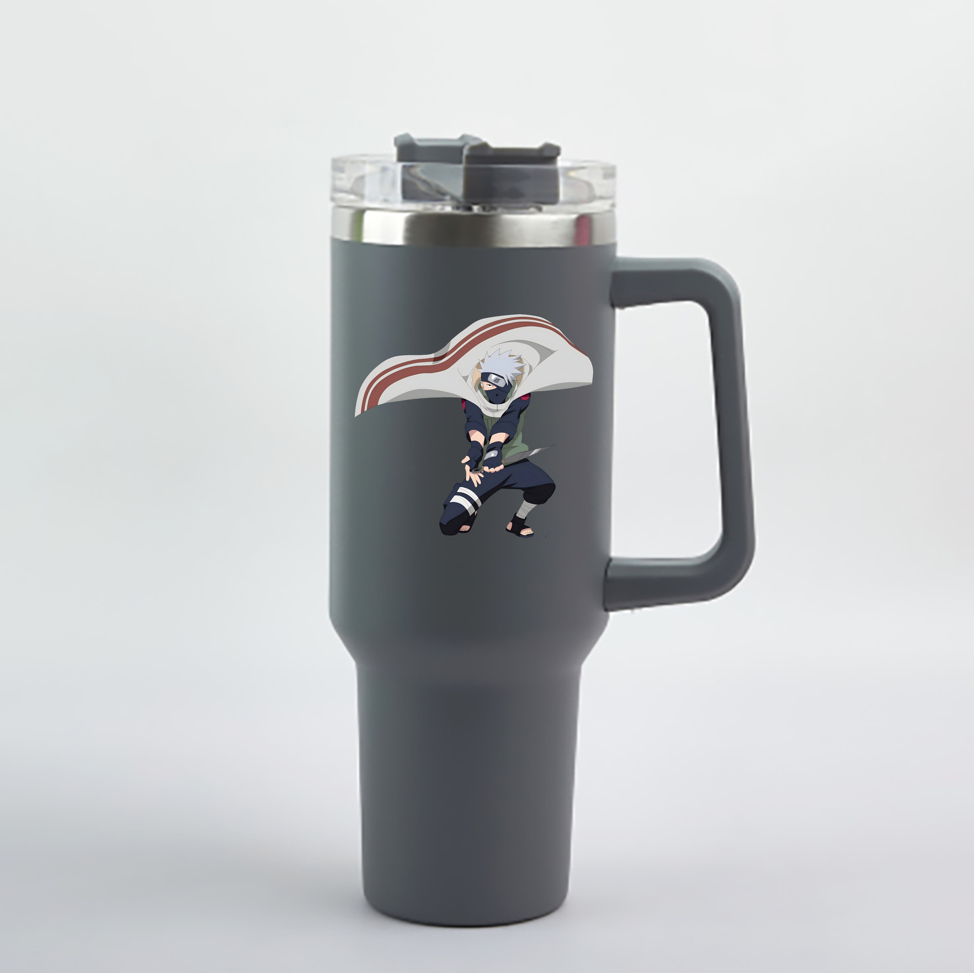 （画像用） NARUTO -ナルト- はたけ カカシ Hatake Kakashi 1200mL車用タンブラー - クリスタルステッカー（プラスチックストロー付き）
