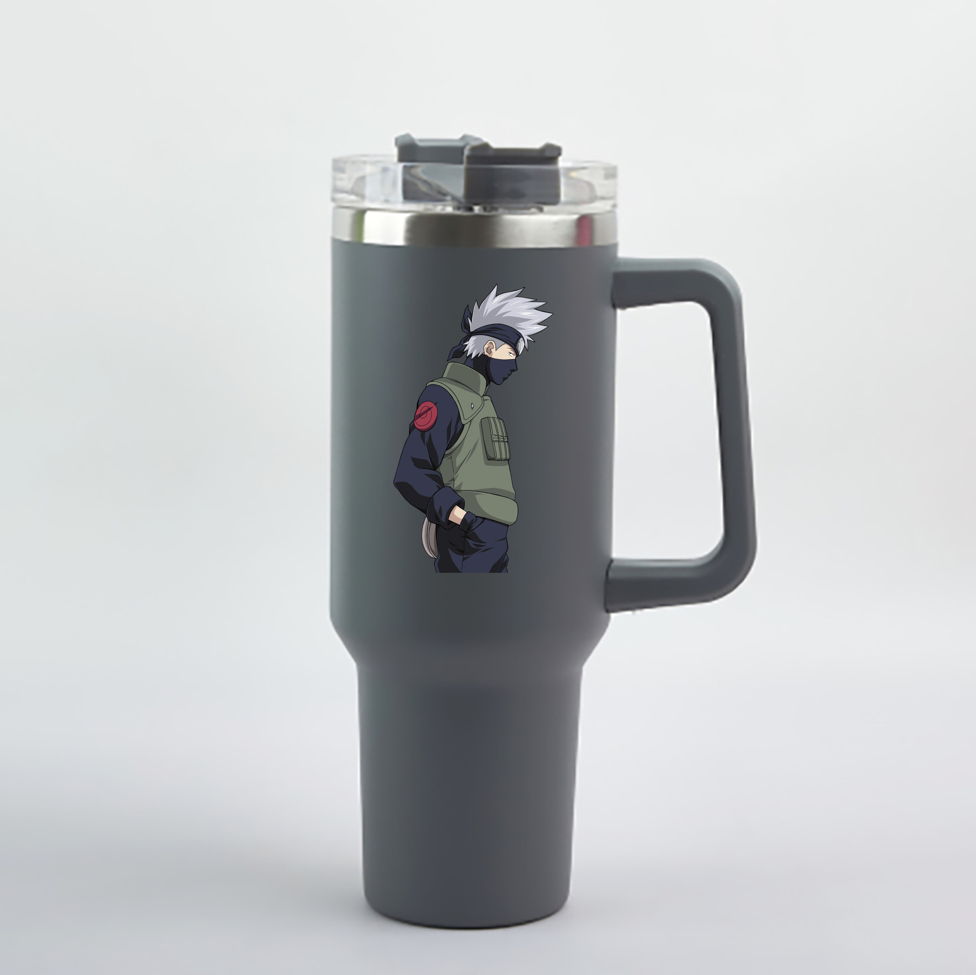 （画像用） NARUTO -ナルト- はたけ カカシ Hatake Kakashi 1200mL車用タンブラー - クリスタルステッカー（プラスチックストロー付き）