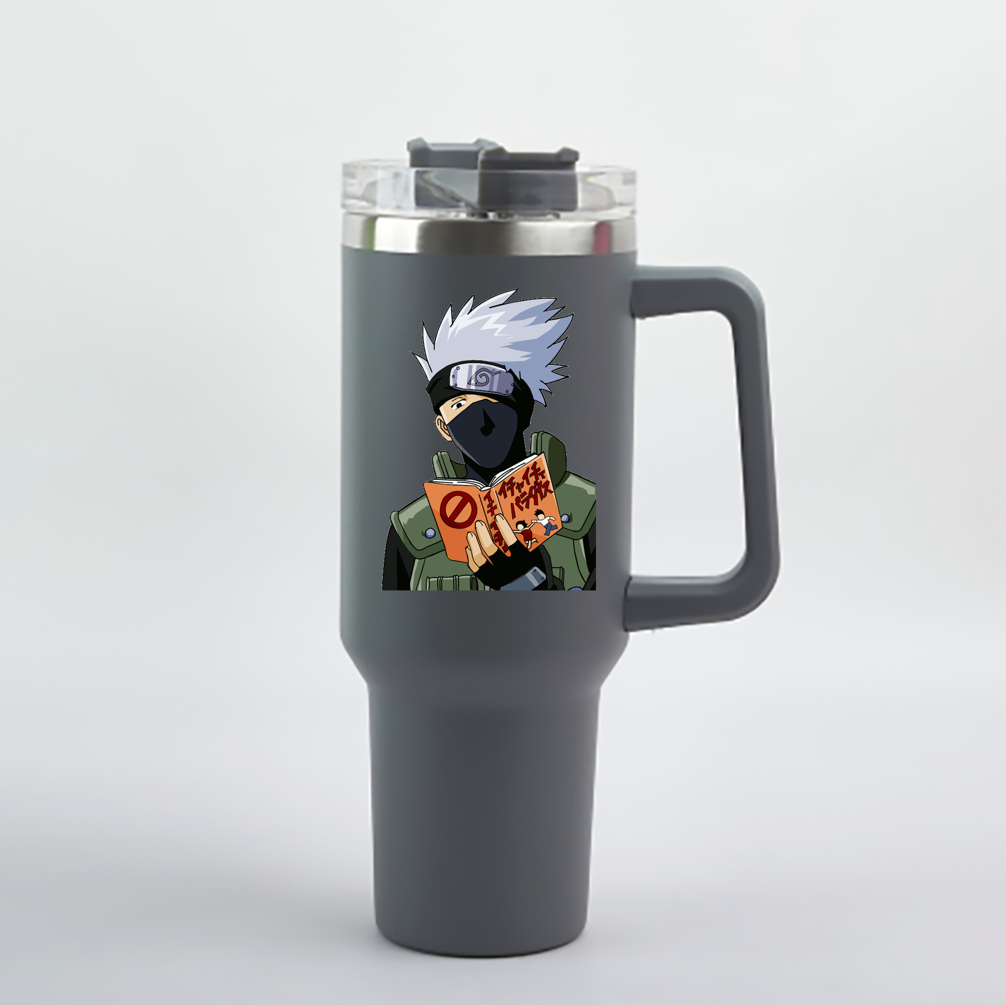 （画像用） NARUTO -ナルト- はたけ カカシ Hatake Kakashi 1200mL車用タンブラー - クリスタルステッカー（プラスチックストロー付き）