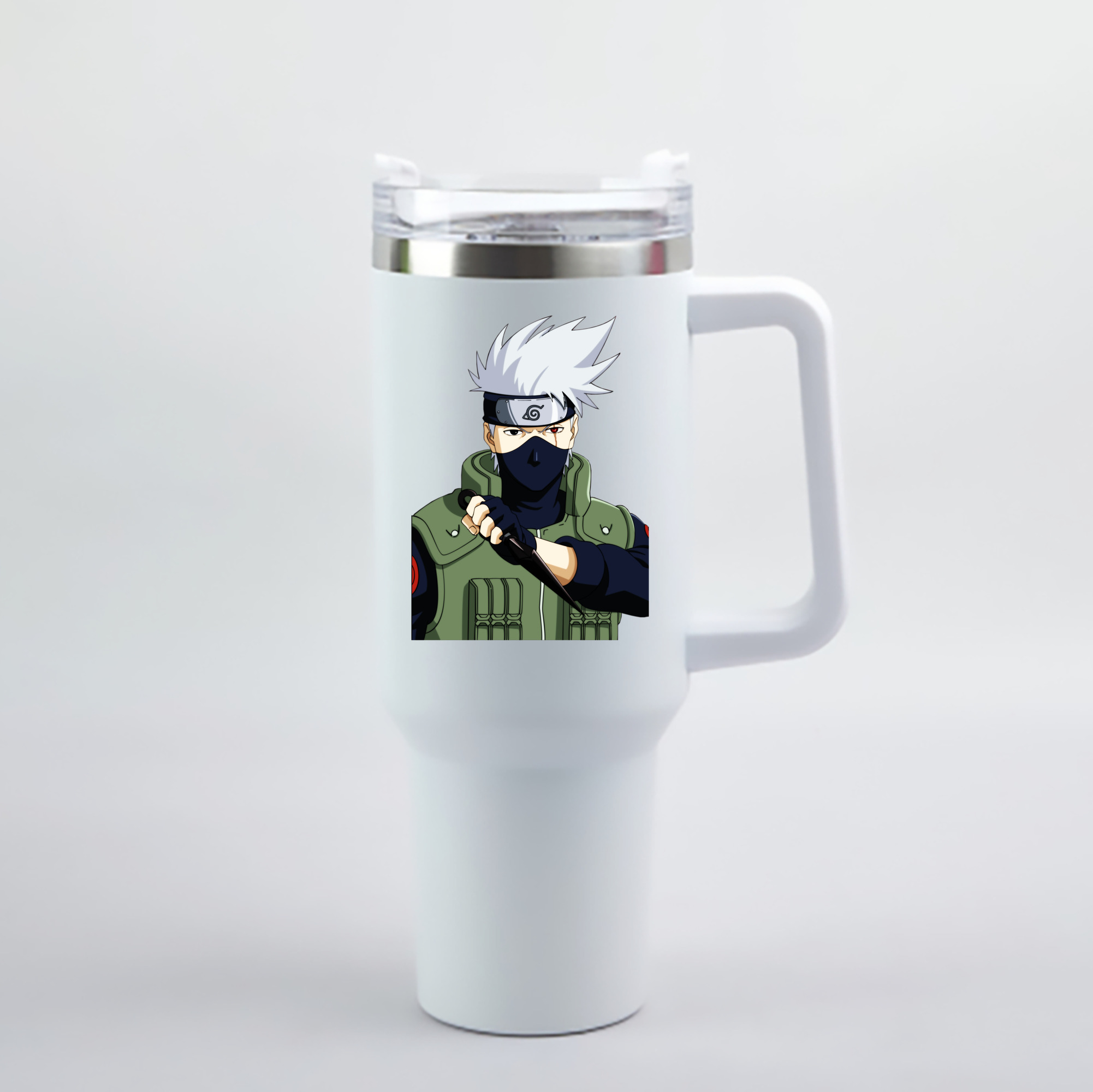 （画像用） NARUTO -ナルト- はたけ カカシ Hatake Kakashi 1200mL車用タンブラー - クリスタルステッカー（プラスチックストロー付き）