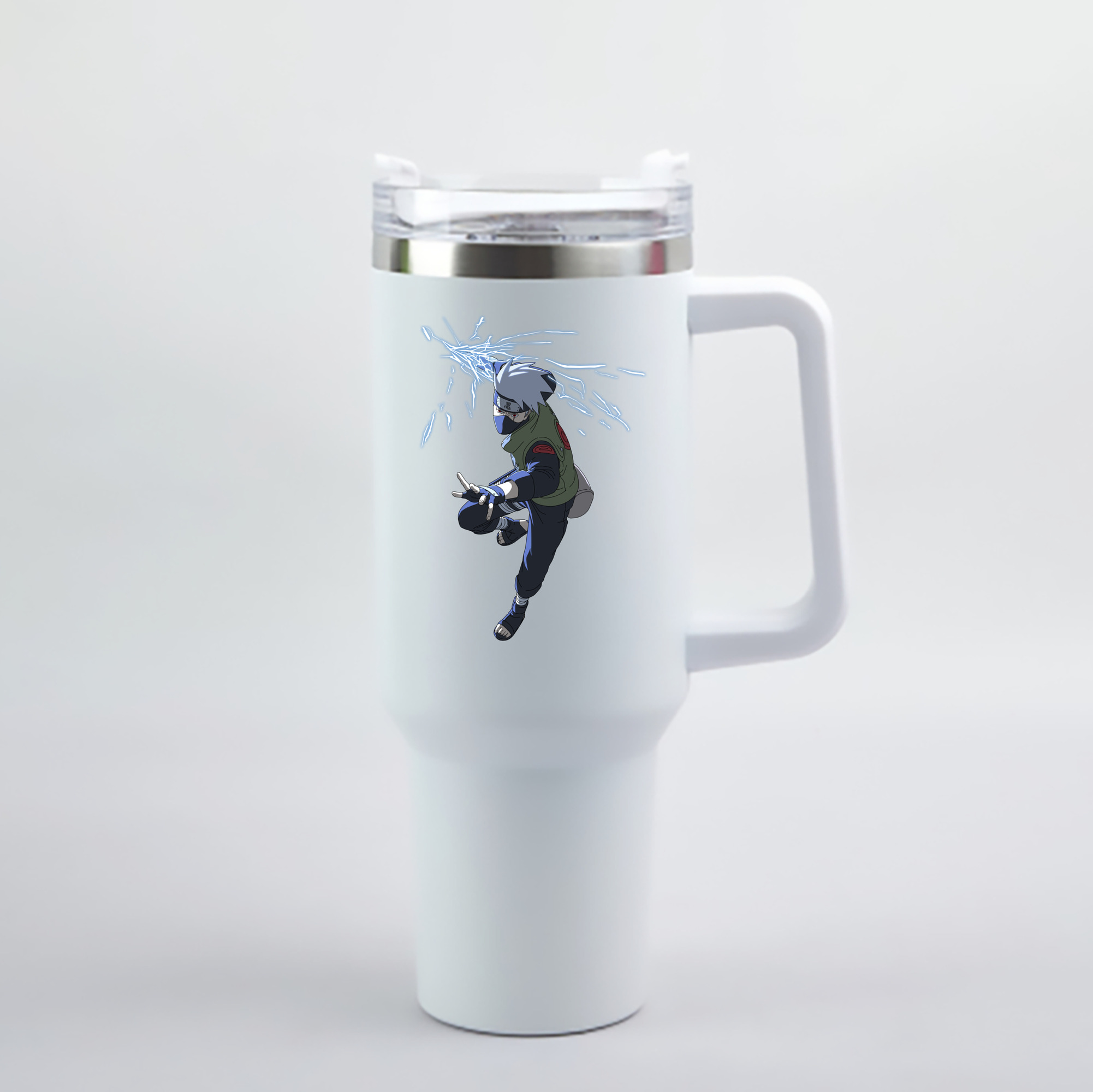 （画像用） NARUTO -ナルト- はたけ カカシ Hatake Kakashi 1200mL車用タンブラー - クリスタルステッカー（プラスチックストロー付き）