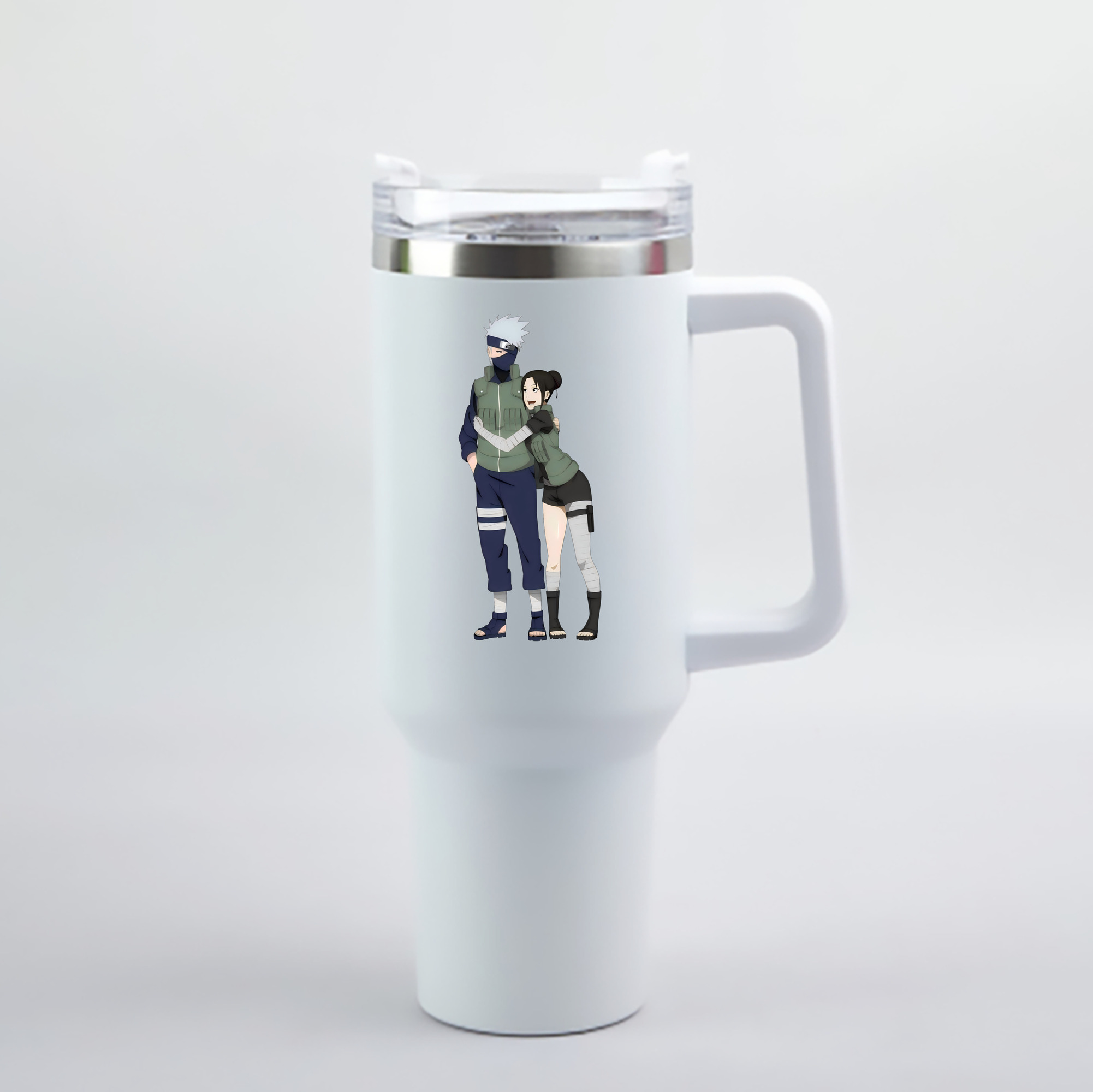 （画像用） NARUTO -ナルト- はたけ カカシ Hatake Kakashi 1200mL車用タンブラー - クリスタルステッカー（プラスチックストロー付き）