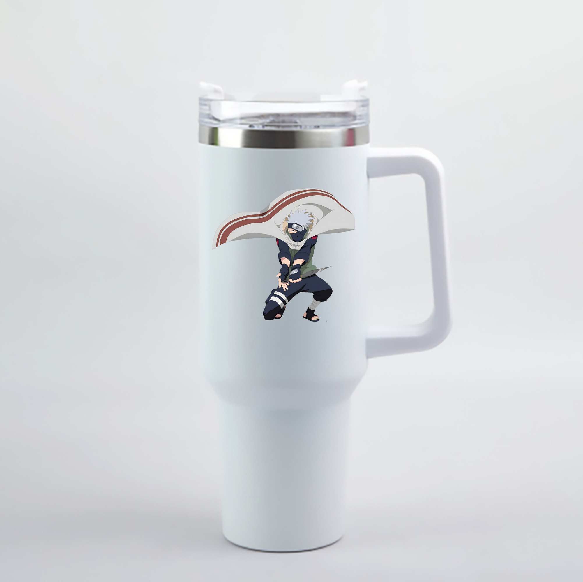 （画像用） NARUTO -ナルト- はたけ カカシ Hatake Kakashi 1200mL車用タンブラー - クリスタルステッカー（プラスチックストロー付き）