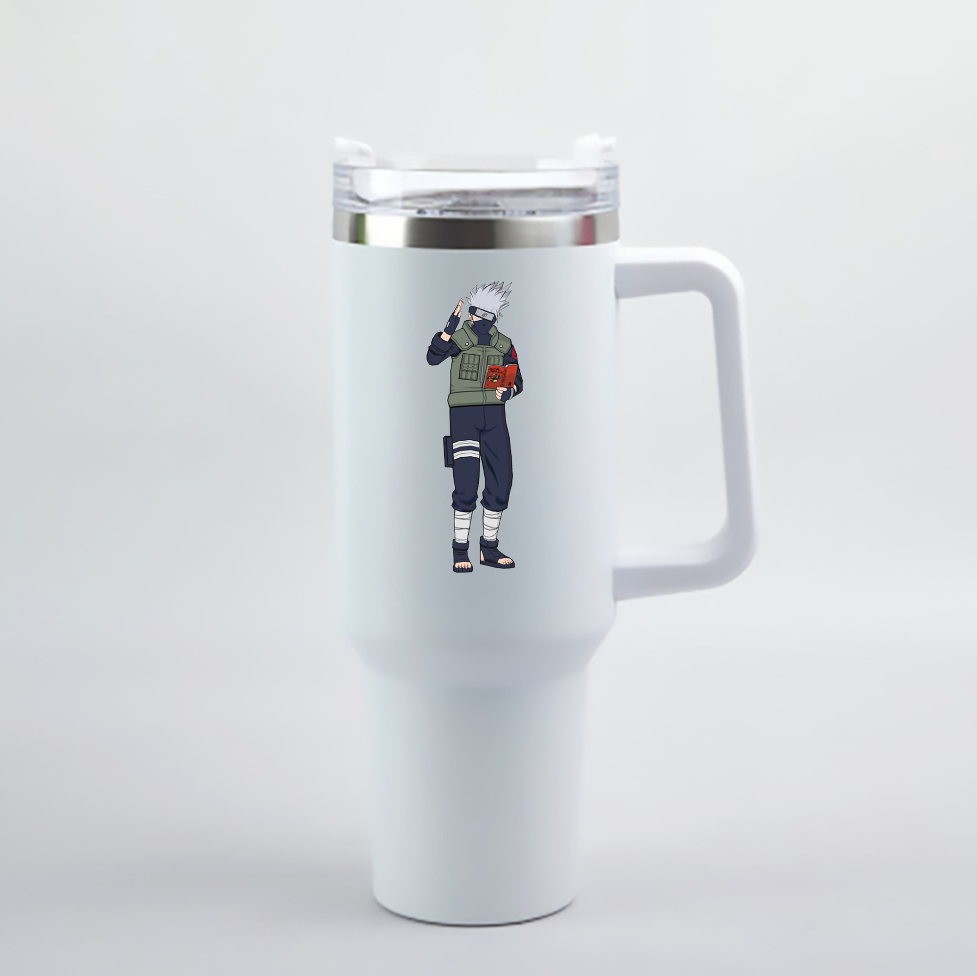 （画像用） NARUTO -ナルト- はたけ カカシ Hatake Kakashi 1200mL車用タンブラー - クリスタルステッカー（プラスチックストロー付き）