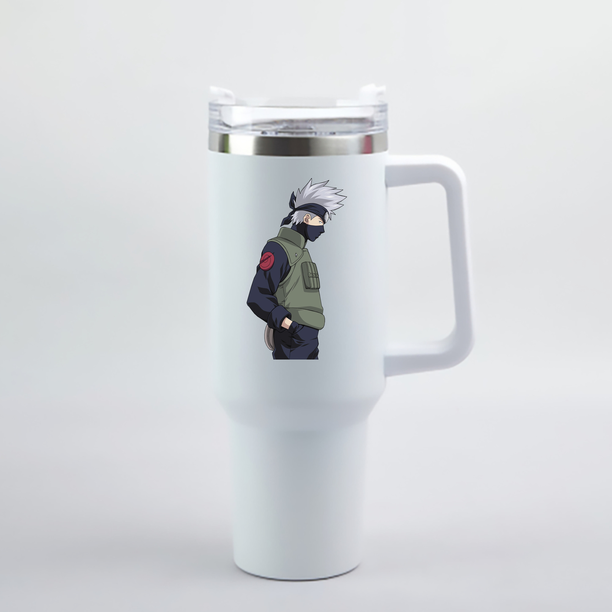 （画像用） NARUTO -ナルト- はたけ カカシ Hatake Kakashi 1200mL車用タンブラー - クリスタルステッカー（プラスチックストロー付き）