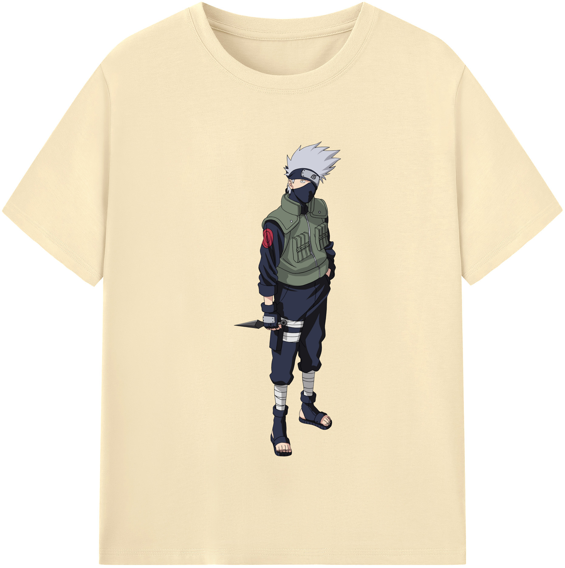 （画像用） NARUTO -ナルト- はたけ カカシ Hatake Kakashi 綿100％半袖Tシャツ（フロントプリント）