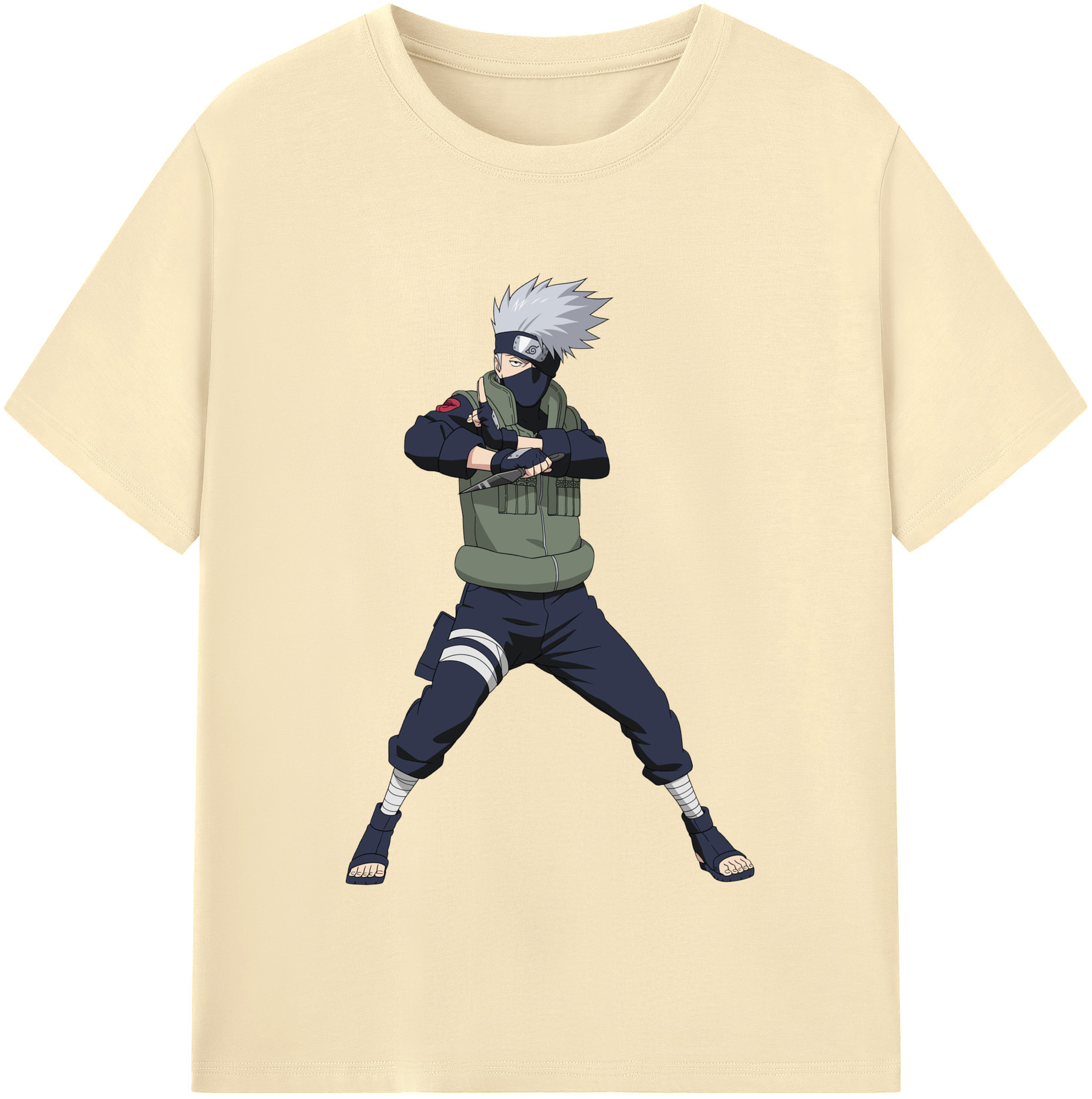 NARUTO -ナルト- はたけ カカシ Hatake Kakashi 綿100％半袖Tシャツ（フロントプリント）