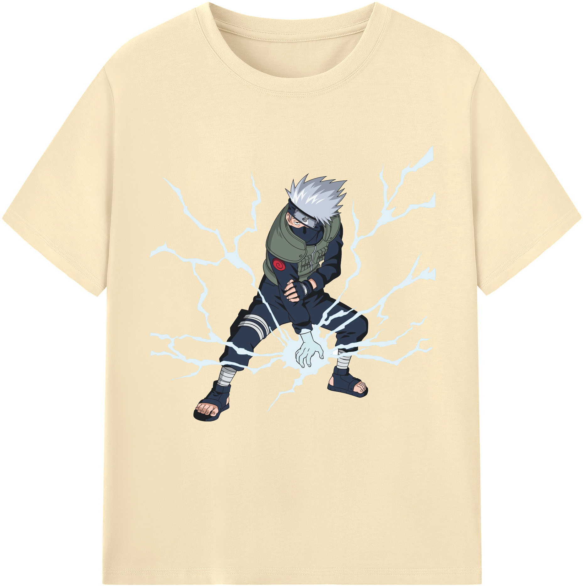 NARUTO -ナルト- はたけ カカシ Hatake Kakashi 綿100％半袖Tシャツ（フロントプリント）